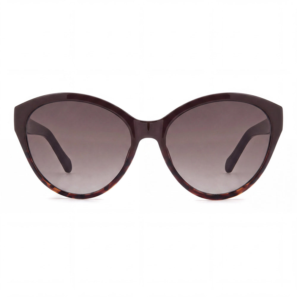 Gafas de sol de propionato Fossil Modern para mujer con montura de frambuesa/marrón y lentes sombreadas marrones 58-17-140