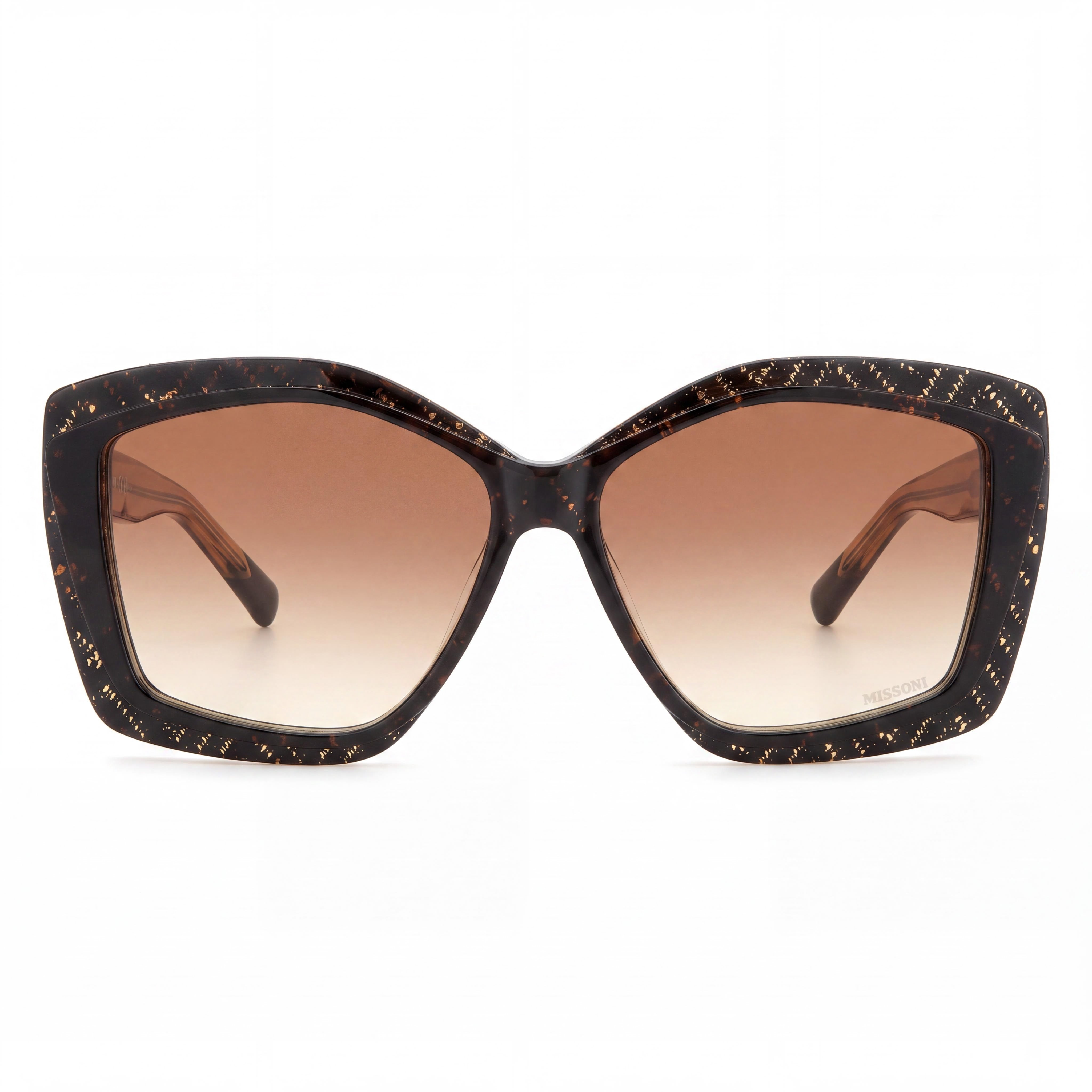 M Missoni Casual Women's Non-Polarized Acetate Frame Havana Pattern Black Sunglasses 58mm Lens Width, Photo 2