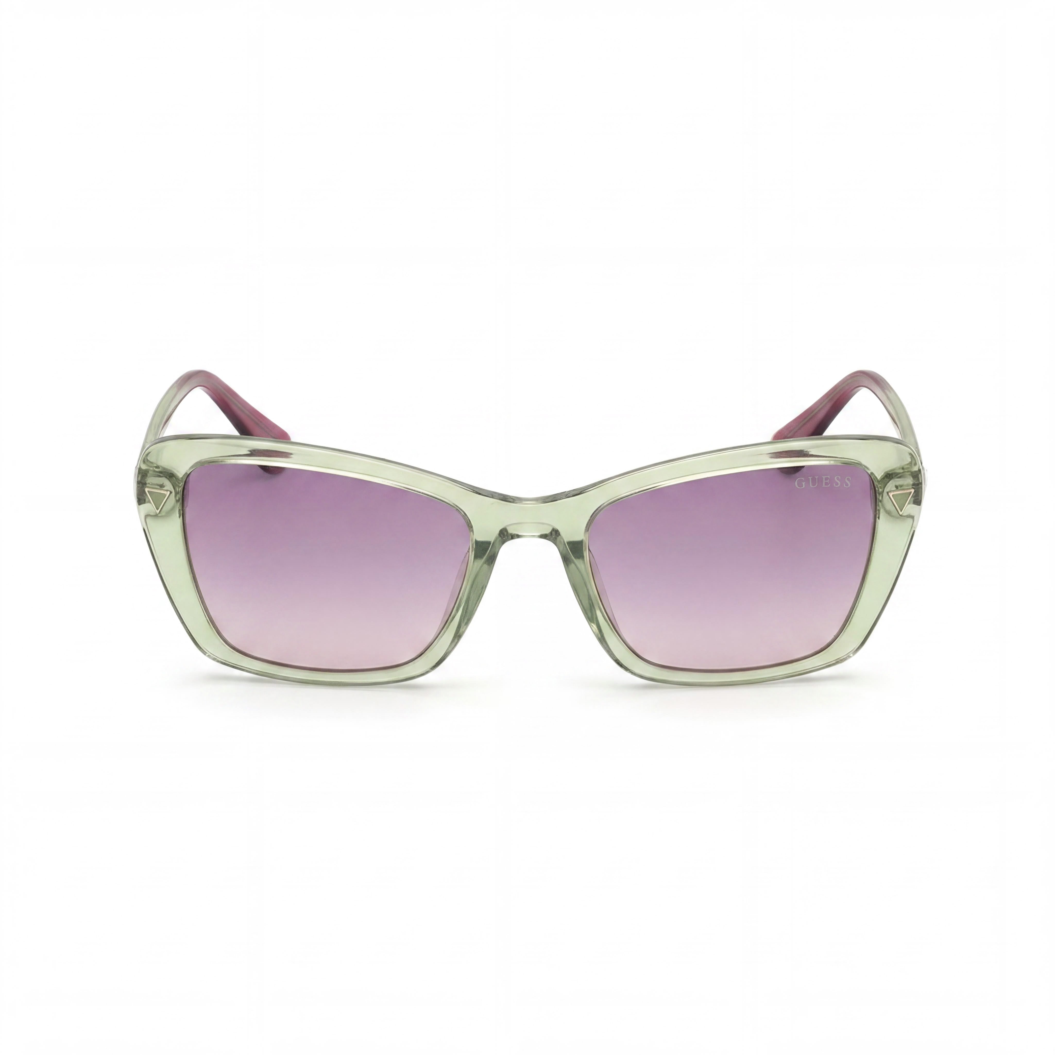 GUESS Women's Shiny Light Green Violet Full Rim Plastic Frame Purple Lens UV Protection Sunglasses 135mm, Photo 2
