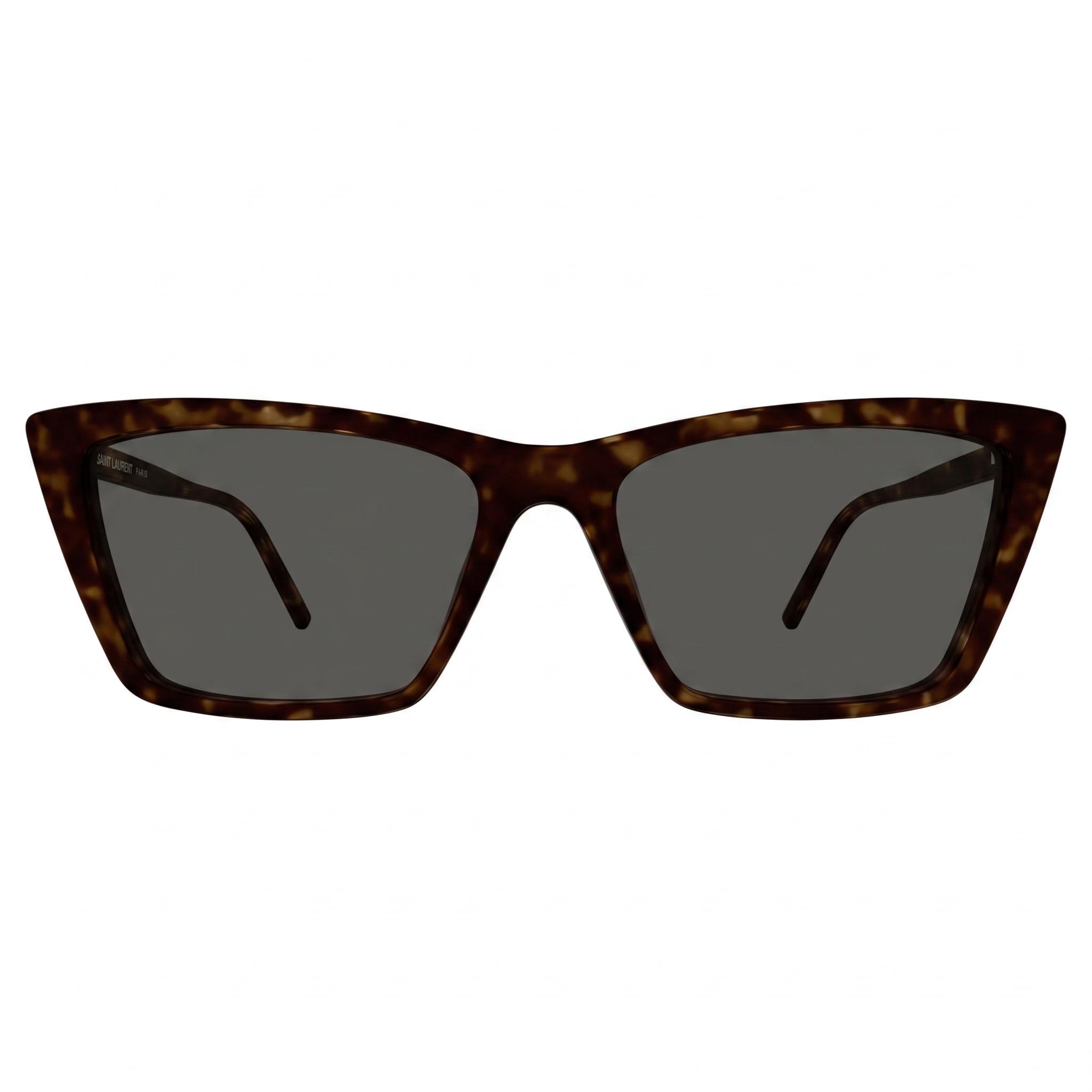 Gafas de sol Saint Laurent para mujer, montura gris Havana beige con lentes plateadas polarizadas con protección UV de 54 mm, Photo 2