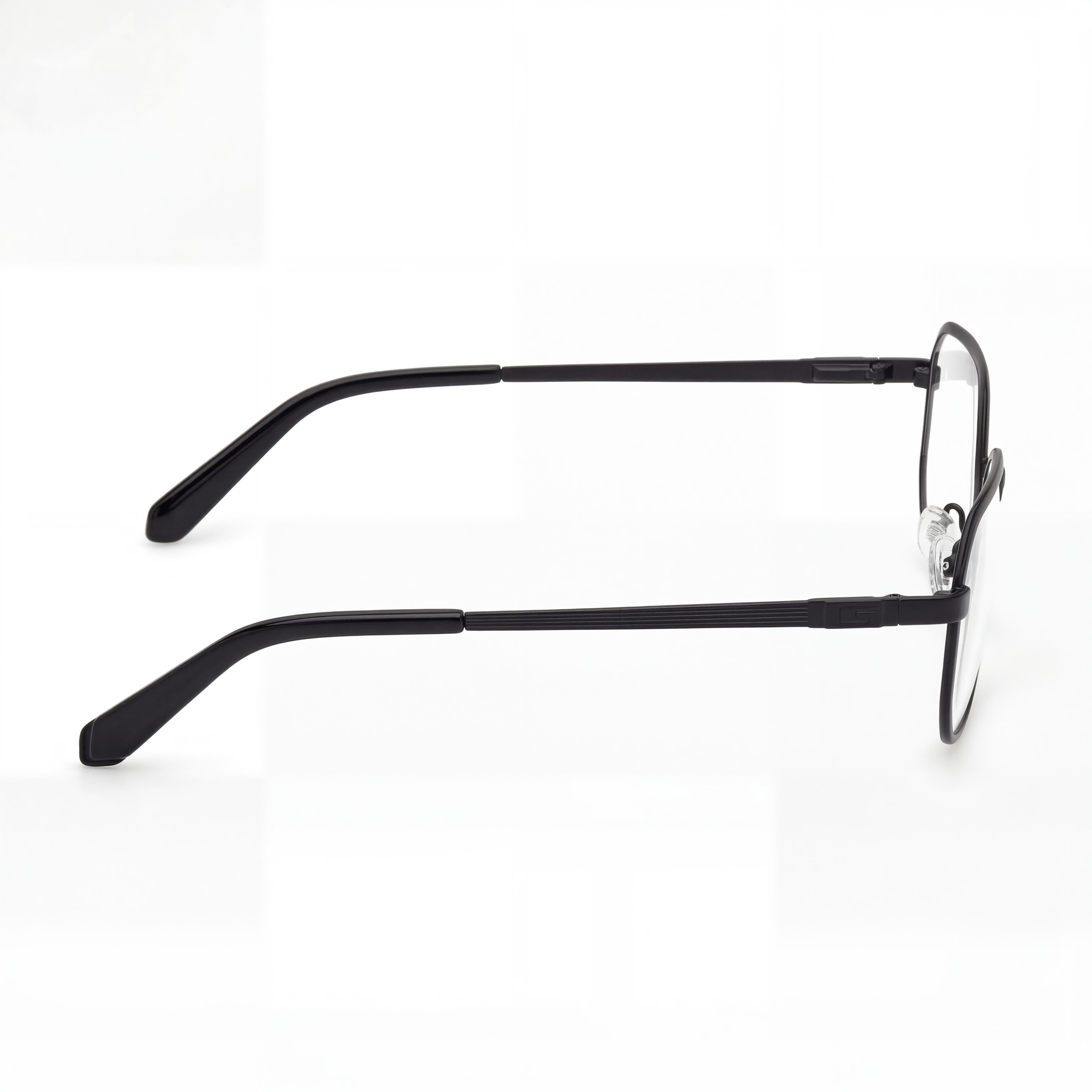 GUESS Gu50240 Men's Matte Black Metal Frame Eyewear with Non- Transparent Lenses, Lens Width 56mm, Photo 2