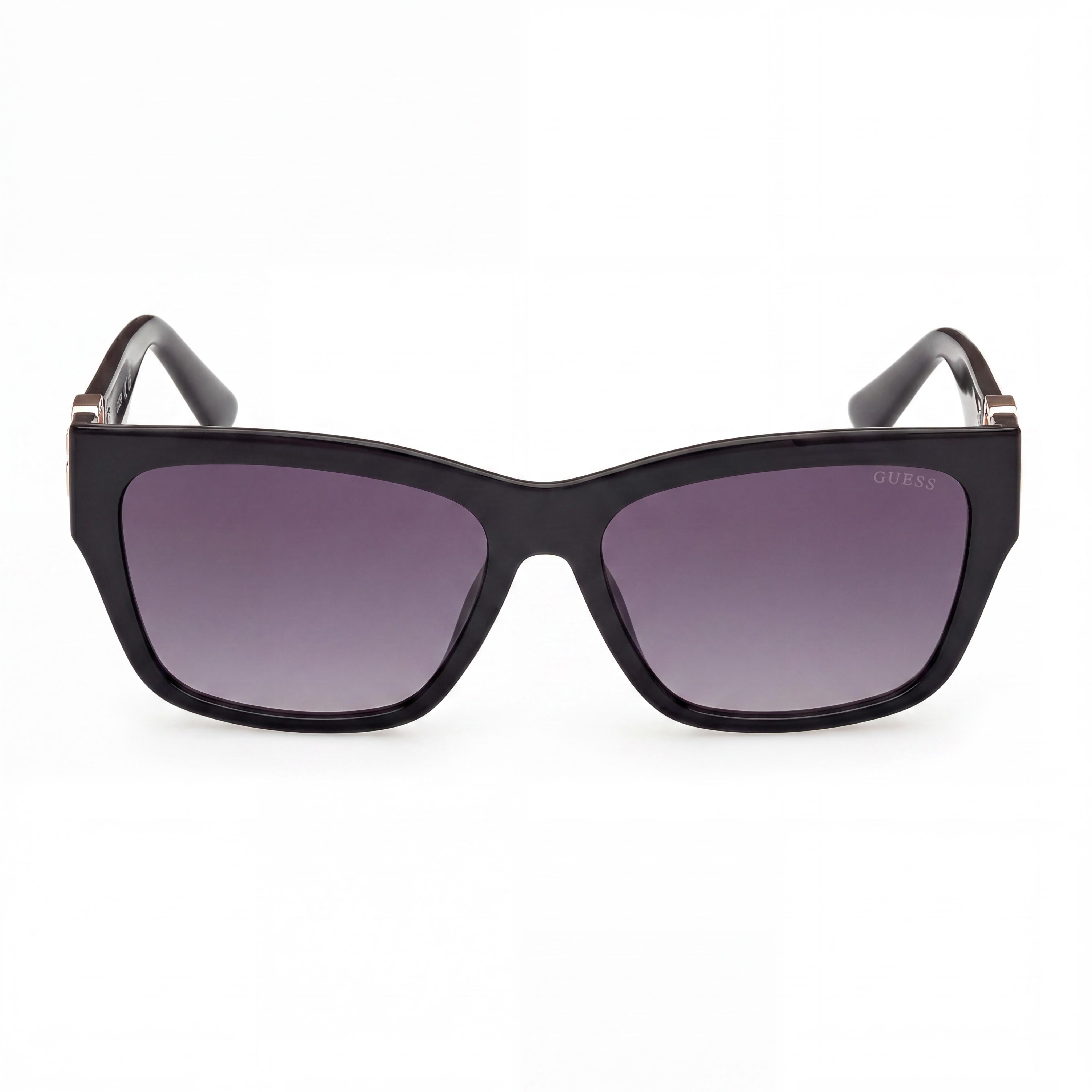 Guess RECTANGULAR Women's Black Injected Frame Sunglasses with Smoke Gradient Lenses & 100% UV Protection 56mm, Photo 2