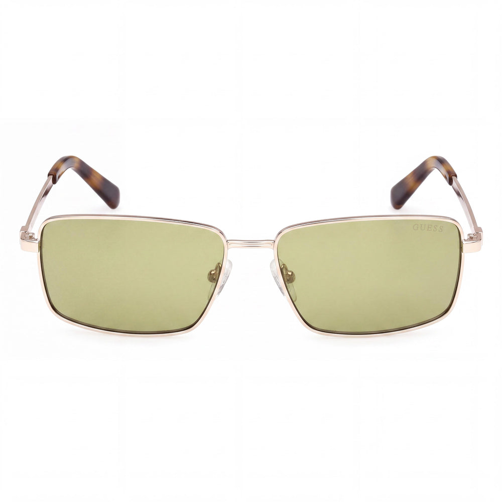 GUESS Casual Men's Shiny Deep Gold Metal Frame Gradient UV 400 Sunglasses (Lens 56mm, Bridge 15mm, Temple 145mm)