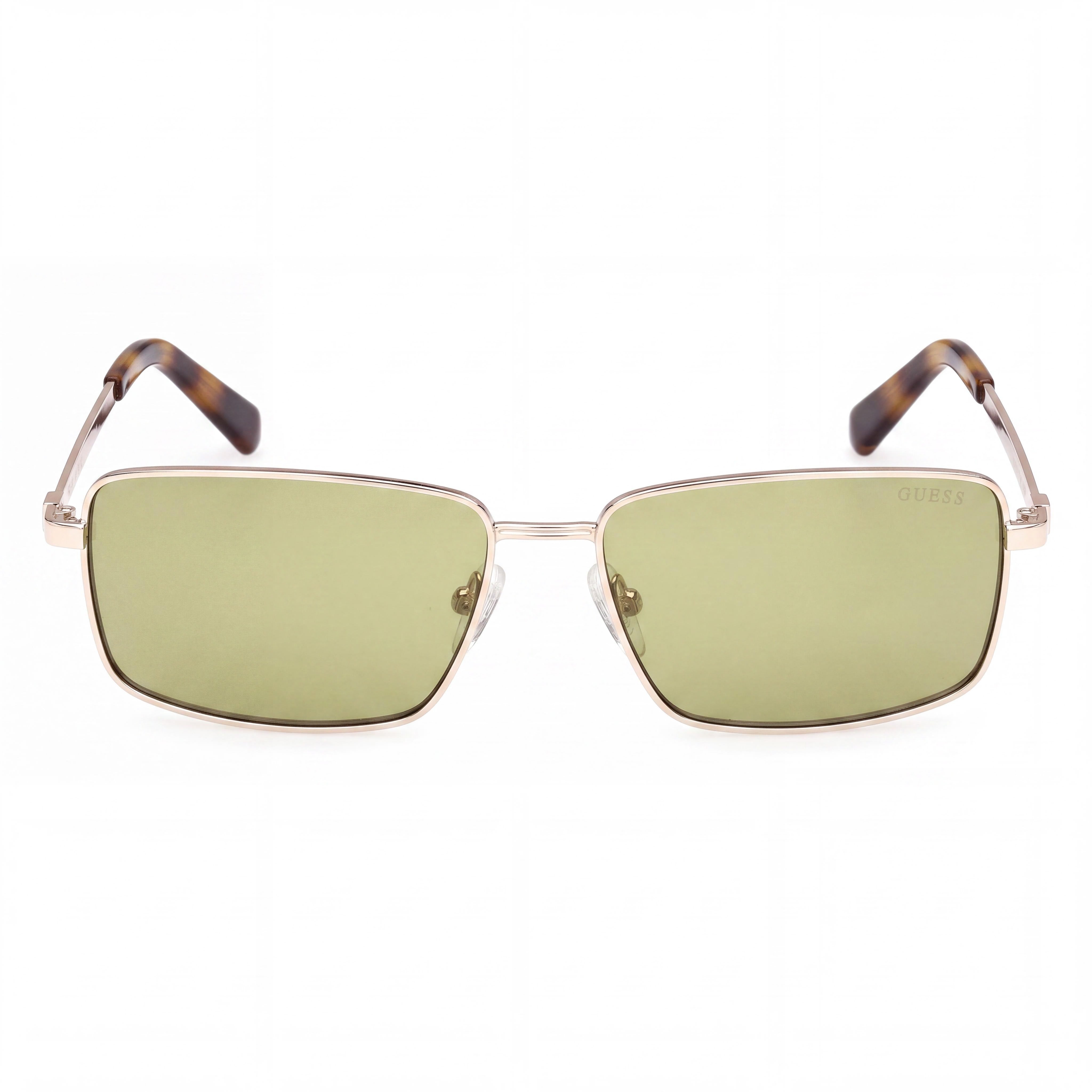 Gafas de sol GUESS casuales para hombre, con montura metálica brillante color oro oscuro y degradado UV 400 (Lente 56mm, Puente 15mm, Patilla 145mm), Photo 2