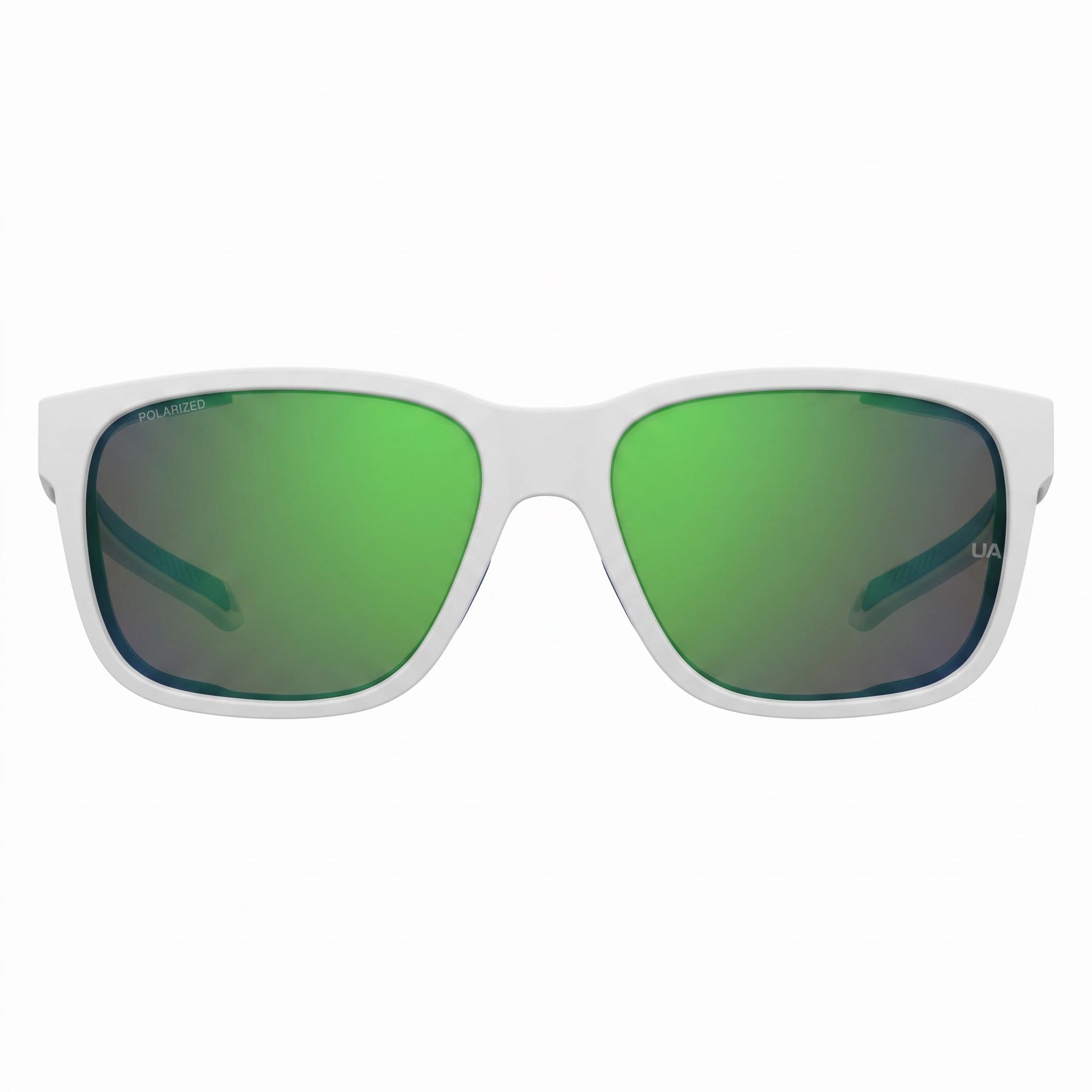 Gafas de sol Under Armour para exteriores para mujer con montura de poliamida, polarizadas, con protección UV, color blanco, azul y verde, 58 mm, Photo 2