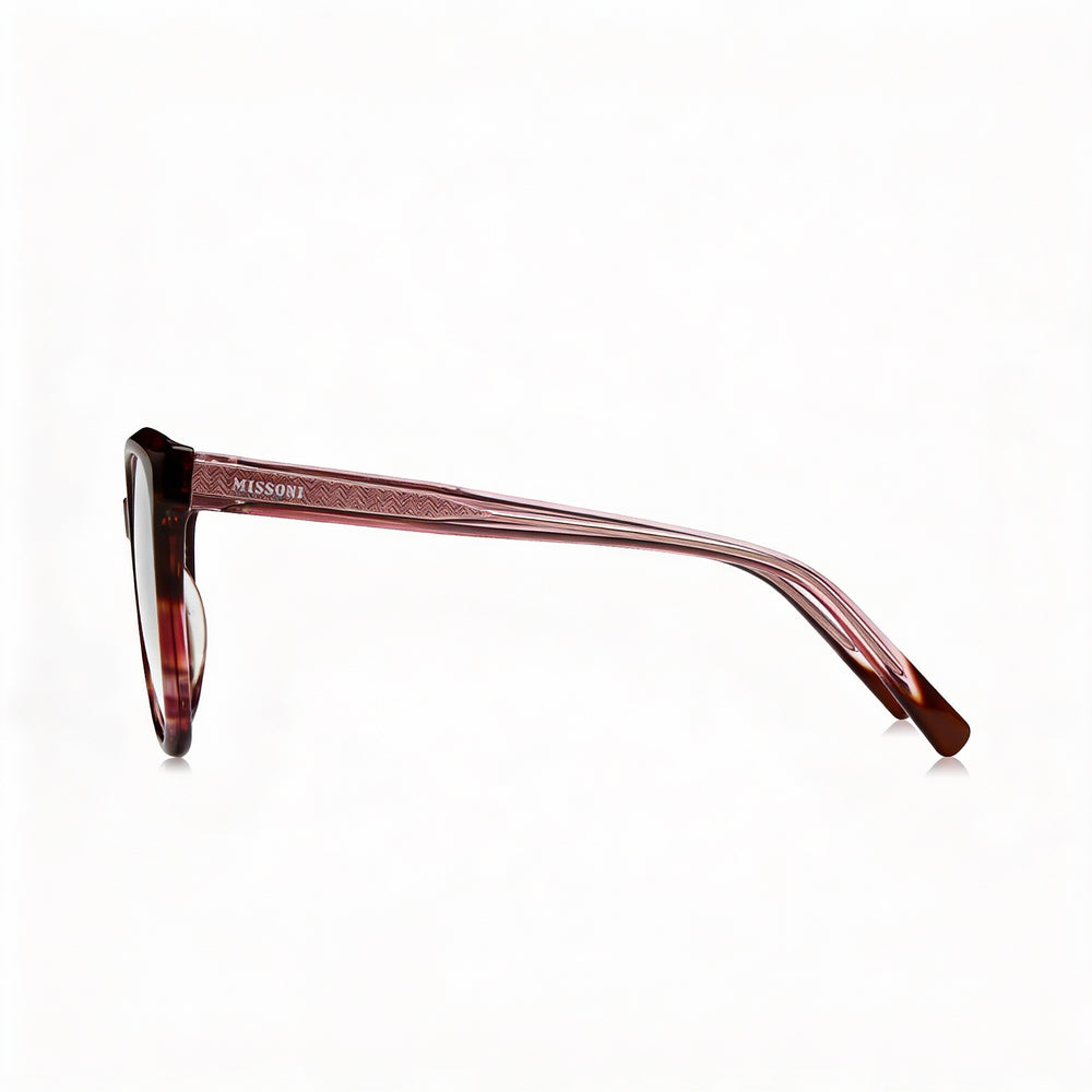 Gafas Missoni Modern de acetato con montura de cuerno rosa y rojo para mujer de 53 mm