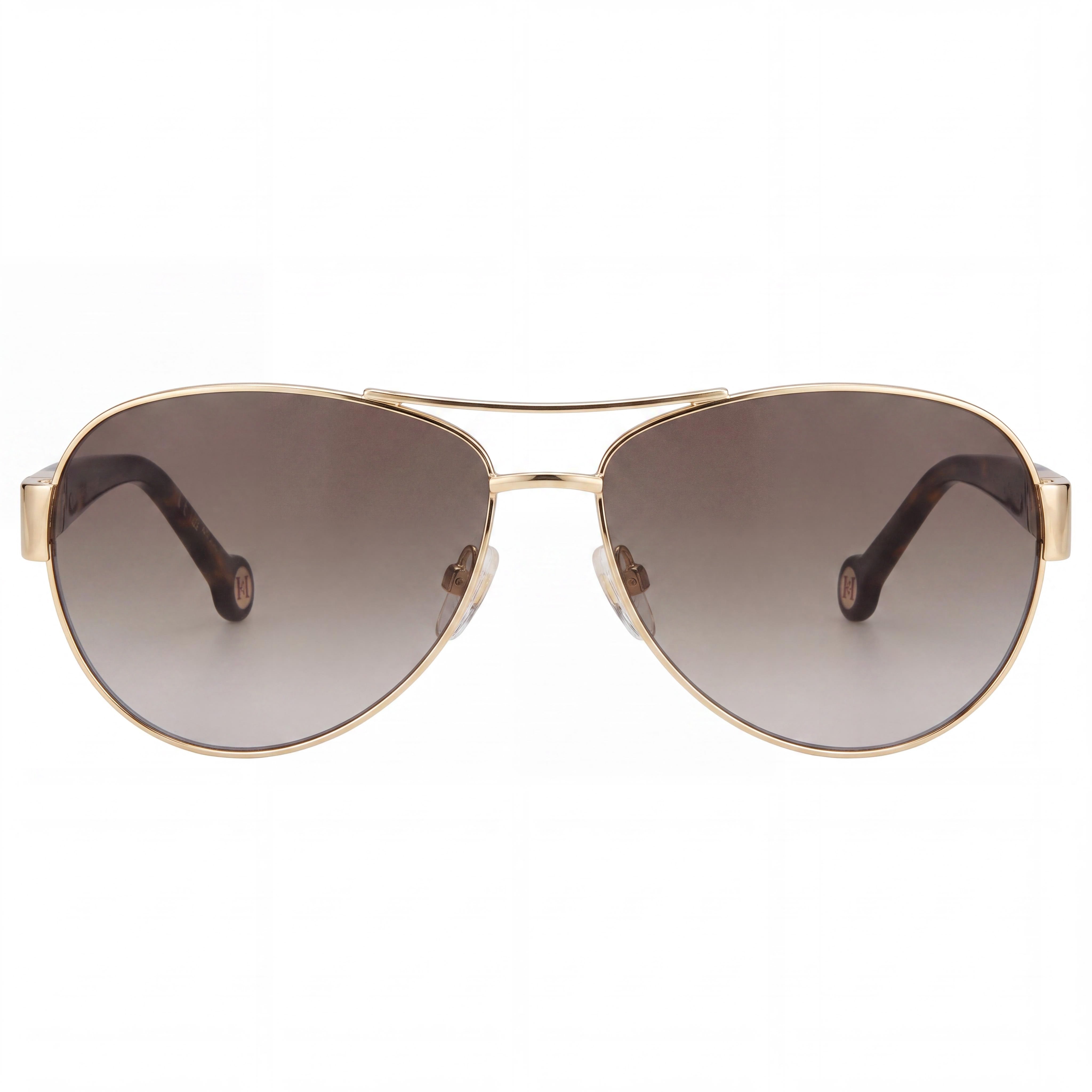 Gafas de sol clásicas unisex Carolina Herrera con montura metálica de oro rosa y protección UV de policarbonato de 59 mm, Photo 2