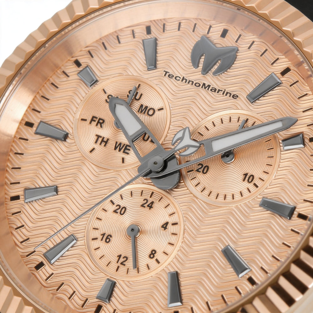 Reloj Technomarine Sea-Dream TM-719026 de cuarzo para hombre, de acero inoxidable negro, resistente al agua, brilla en la oscuridad, 42 mm