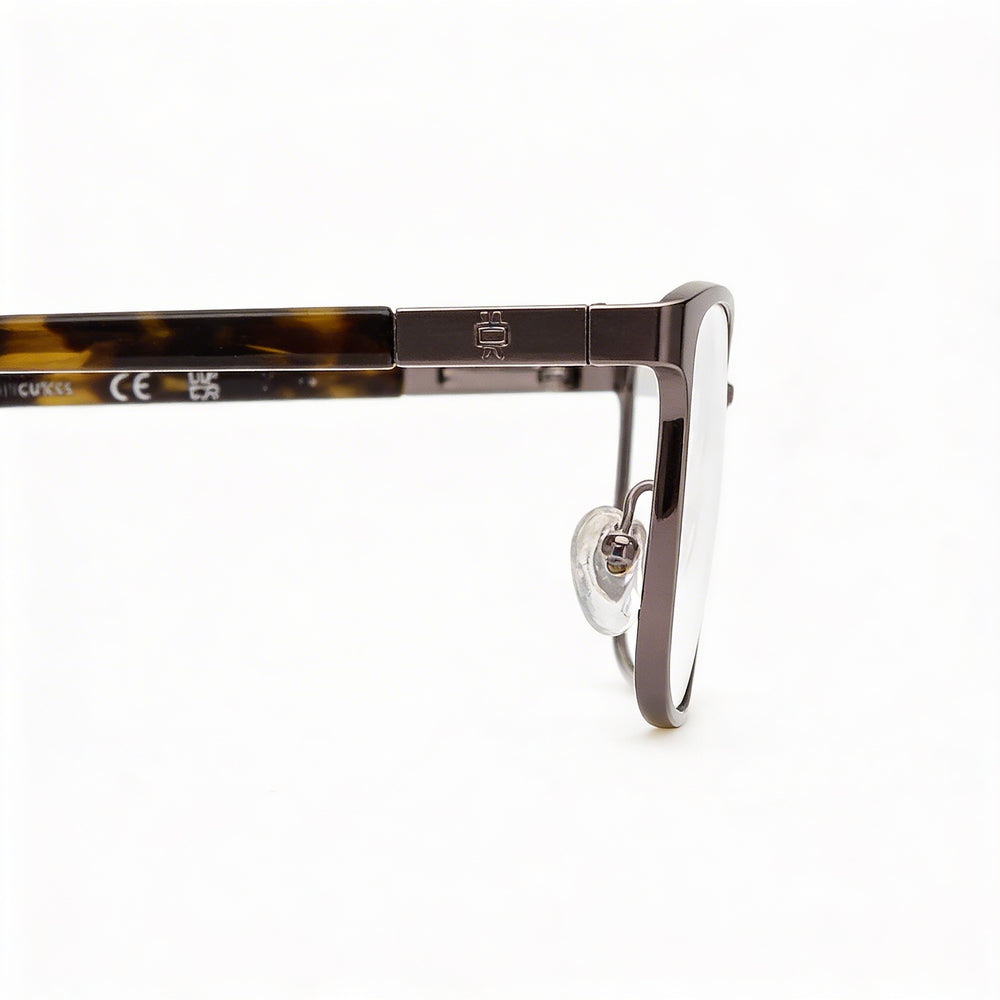 Guess Gu50244 Unisex Metal Frame Eyeglasses, Gunmetal with Transparent Polycarbonate Lenses, 55mm