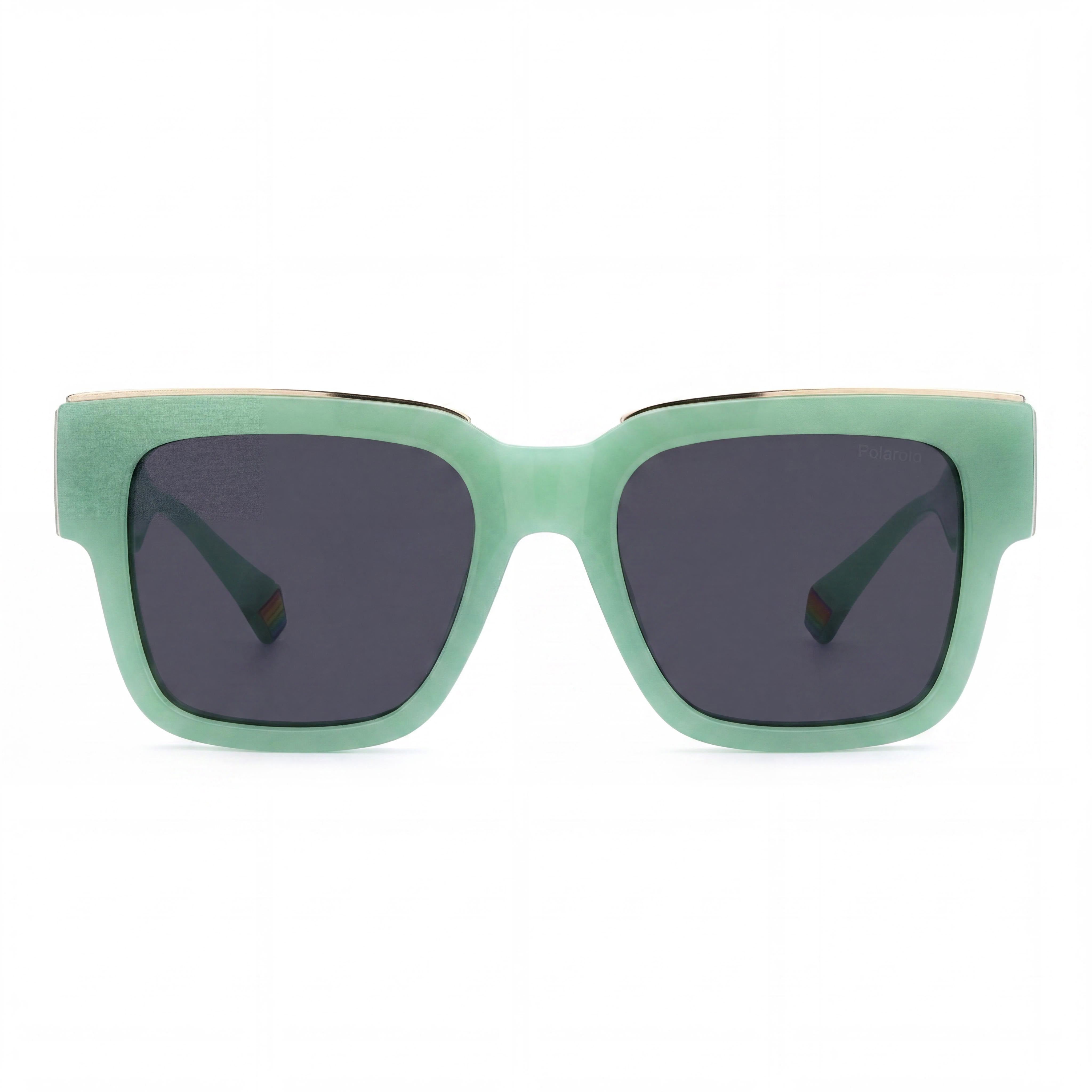 Polaroid Casual Unisex Green Polycarbonate Frame Grey Polycarbonate Lens UV Protected Sunglasses 52-18-140, Photo 2