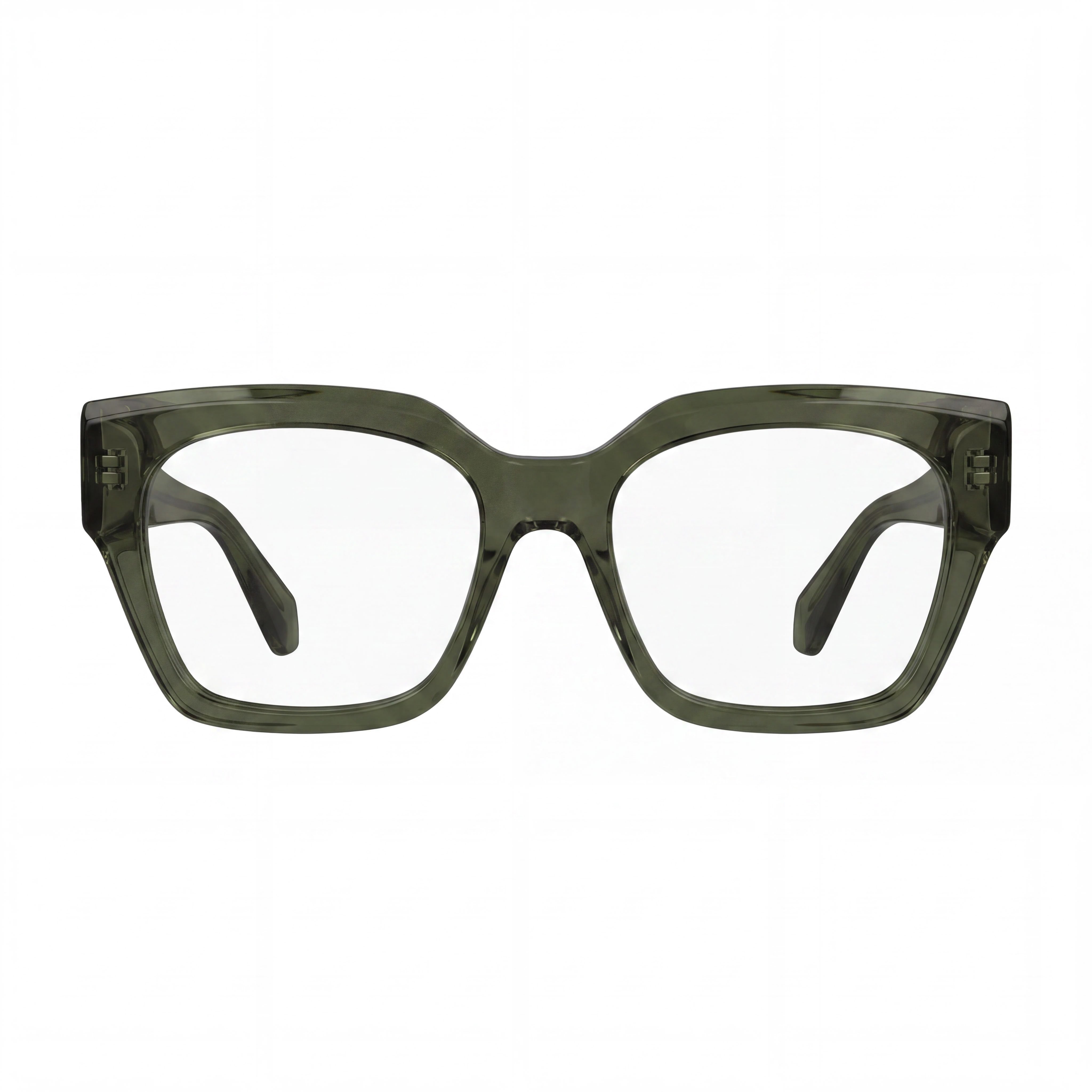 Ferragamo Men’s SF2983 Injected Acetate Eyewear, Transparent Khaki Frame, Multicoloured Lenses 53-18-140, Photo 2