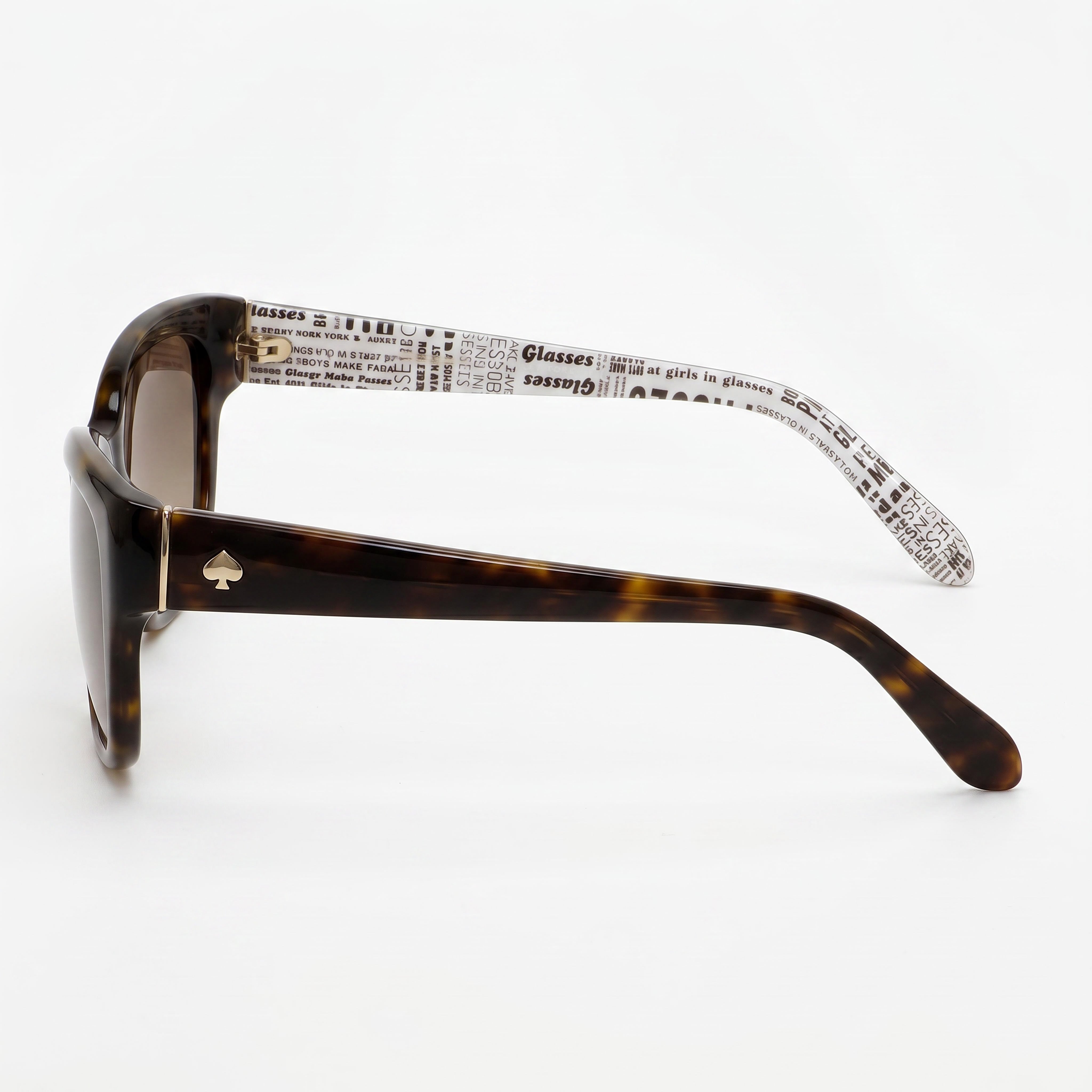 kate spade new york Gafas de sol rectangulares de plástico para mujer Johanna/S sin polarizar, color marrón Habana oscuro, sombreadas de 53 mm, Photo 3