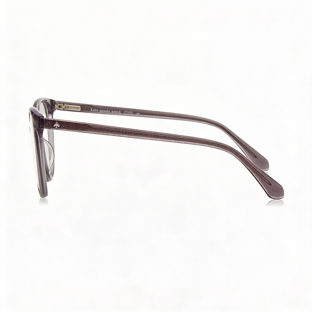 Kate Spade New York - Montura de gafas cuadrada de acetato gris transparente para mujer, montura completa, 51-17-140 mm