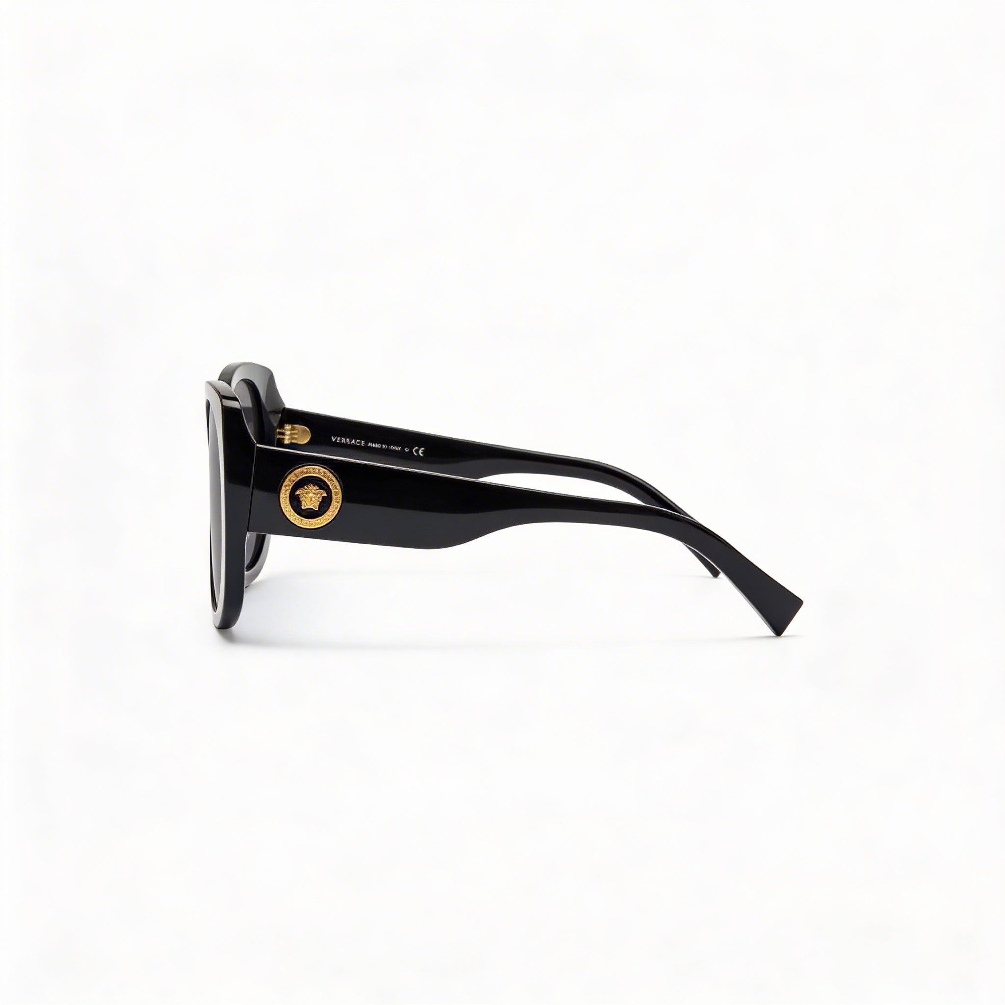 Versace Casual Women's Black Grey Plastic UV 400 Prescription-Ready Sunglasses 56mm, Photo 3