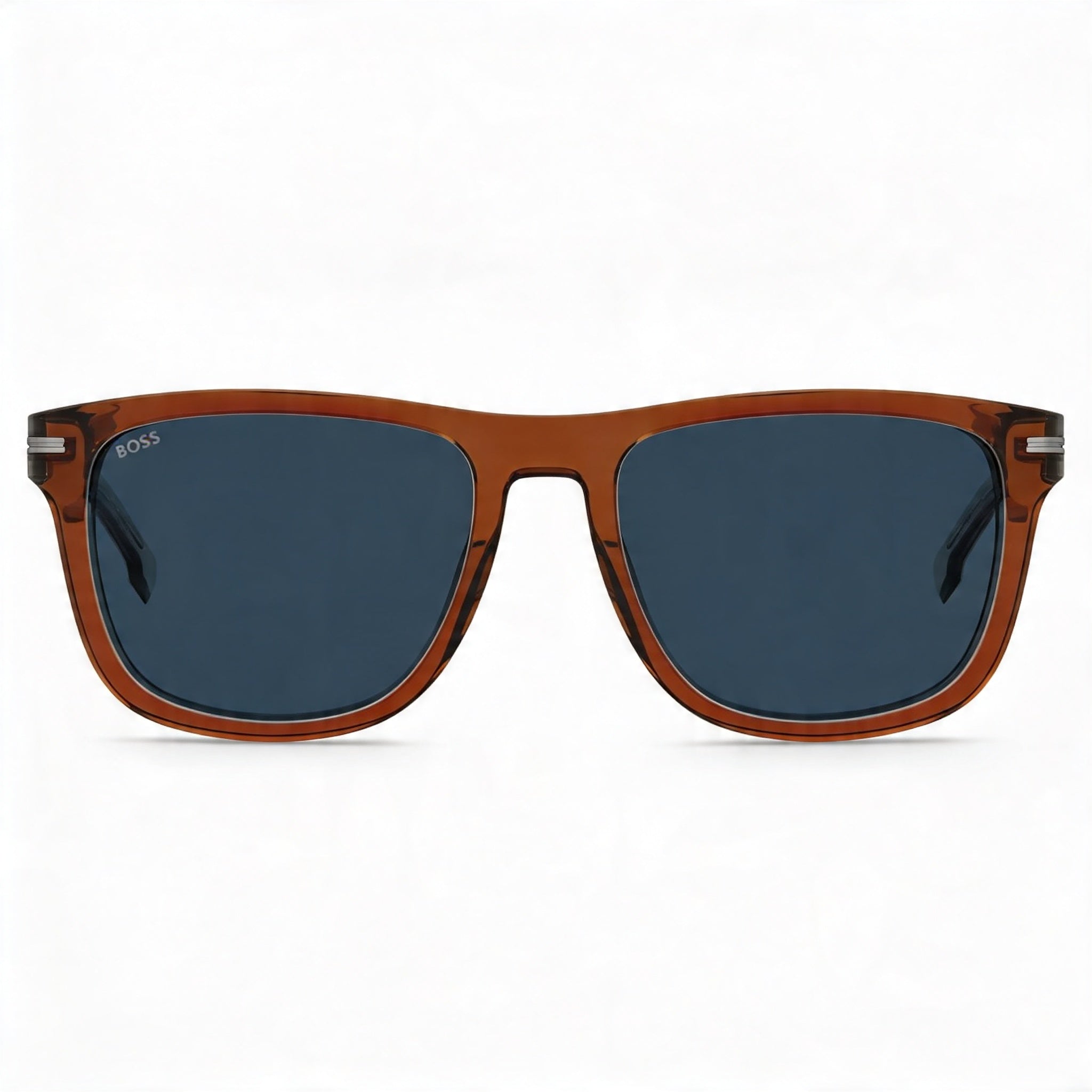 Hugo Boss Boss 1626/S Men's Casual Eco Acetate Brown Frame Blue Lens UV Protection Sunglasses 55mm, Photo 2