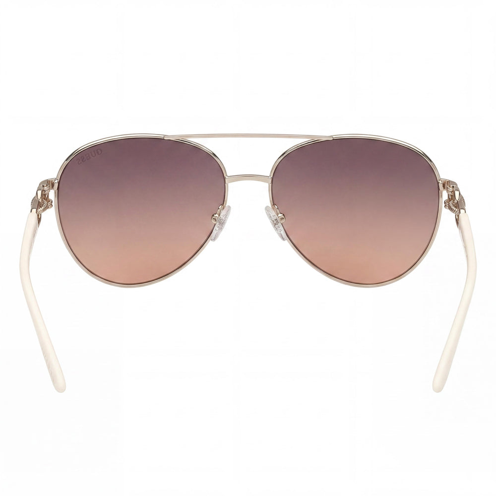 Guess Modern Men's Pale Gold Metal Gradient Smoke UV Protection Sunglasses 61mm