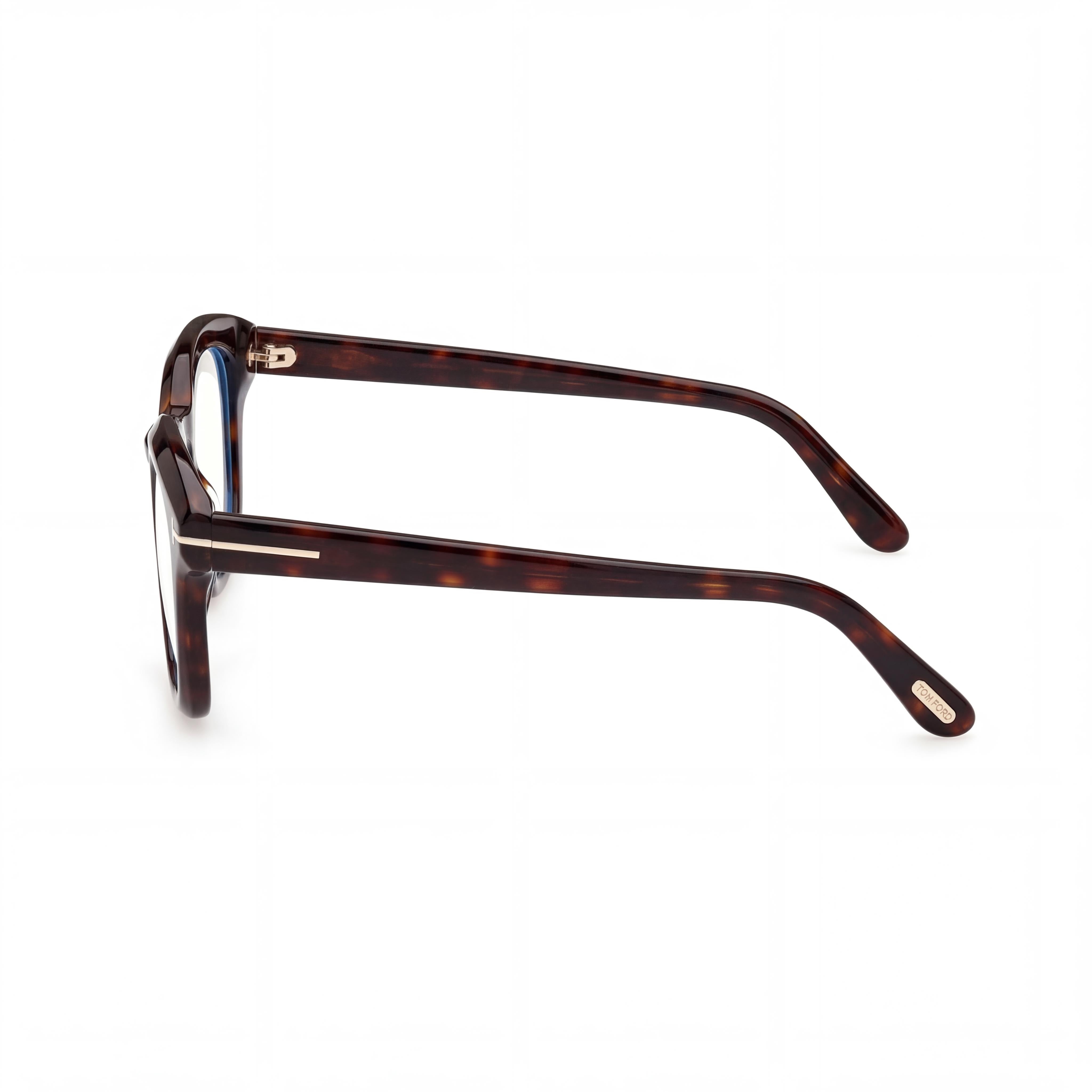 Tom Ford FT5961-B Unisex Dark Havana Optical Frames with Polycarbonate Lenses, Size 49mm Lens Width, Photo 3