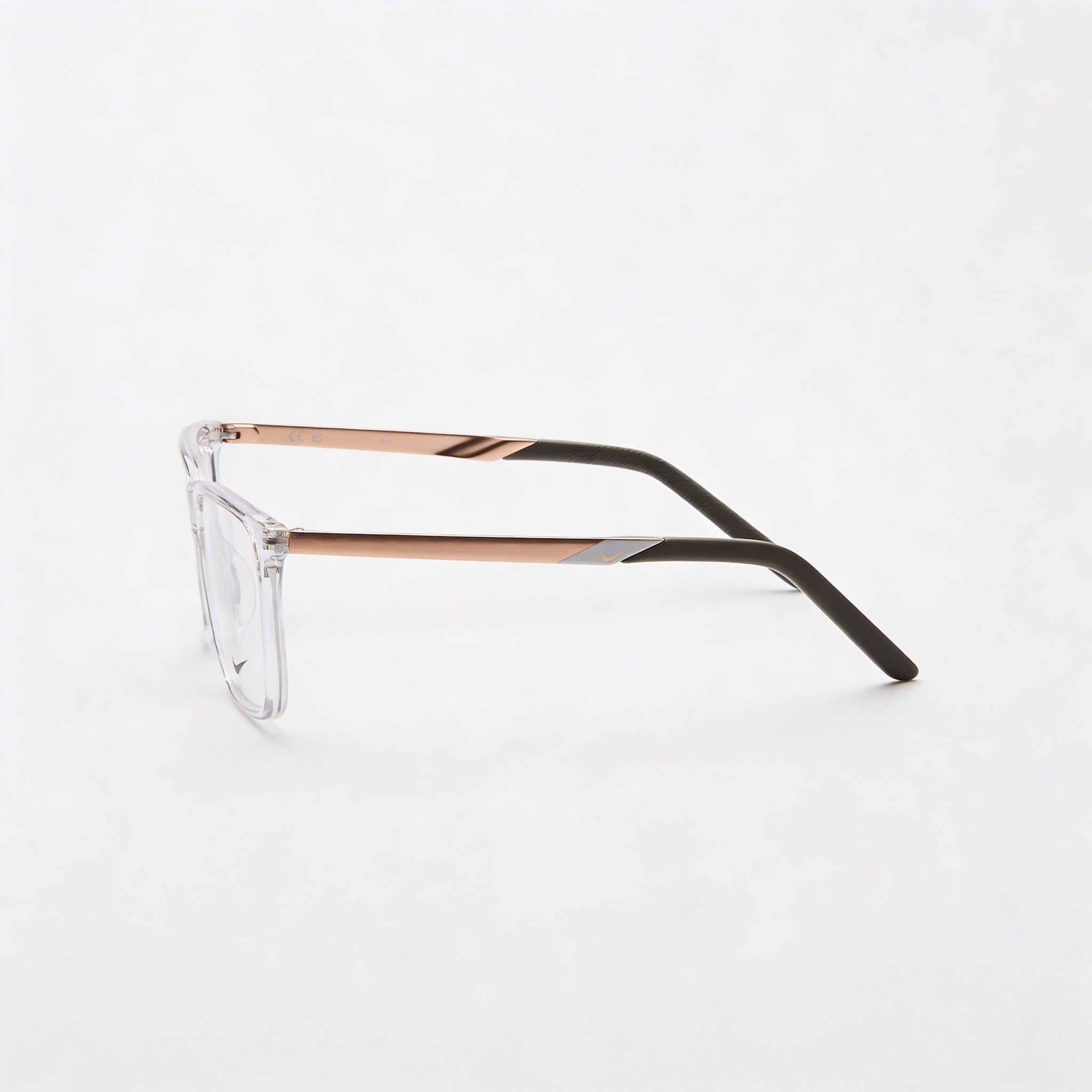 Nike Modern Unisex Eyeglasses Frame, Clear Acetate, 54mm Lens Width, with Non-Functional Demo Lenses, Photo 3