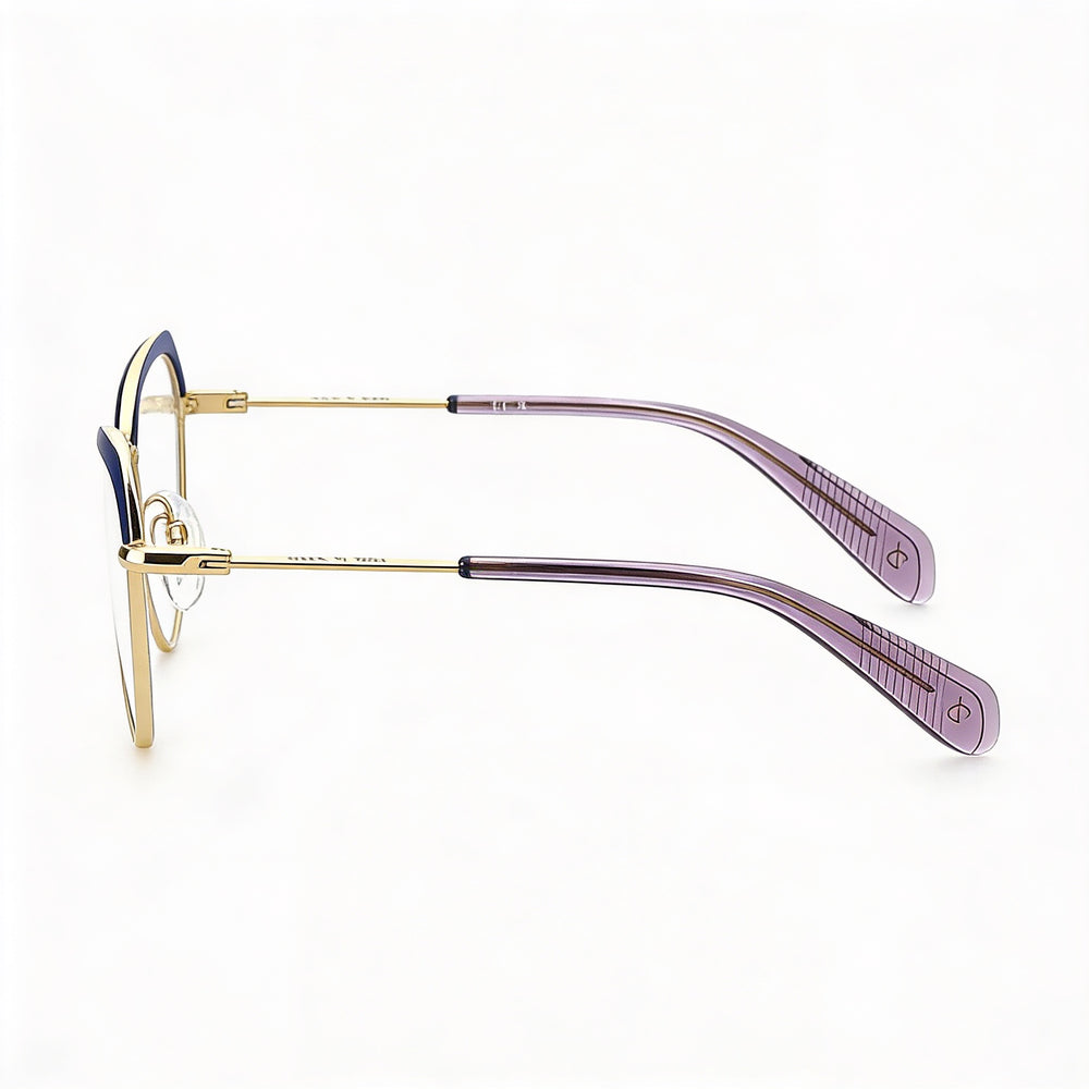 Gafas de sol Rag & Bone Rnb3030/G para mujer, de metal azul y dorado, 52 mm