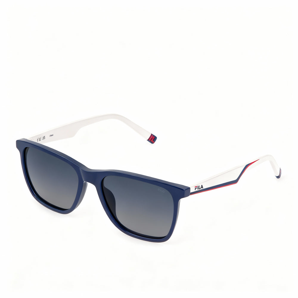 Gafas de sol Fila Sfi461 para hombre, montura azul, lentes degradados azules, sin polarizar, protección UV, 56-17-145