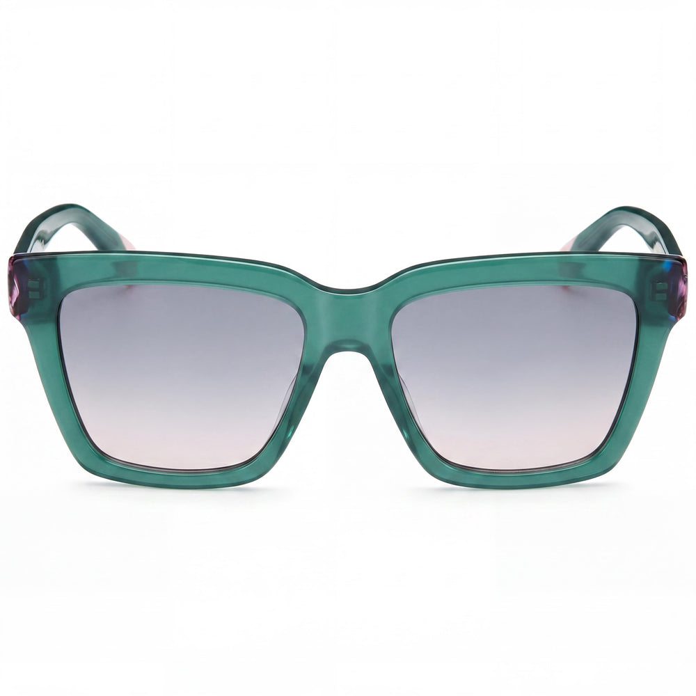 Missoni Modern Women's Green Pink Acetate Frame Polycarbonate Lens UV Protection Sunglasses 55mm