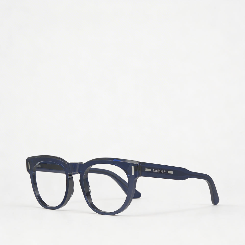Gafas de sol Calvin Klein Ck23542 con montura de acetato azul y lentes de policarbonato azules para hombres y mujeres, 49 mm