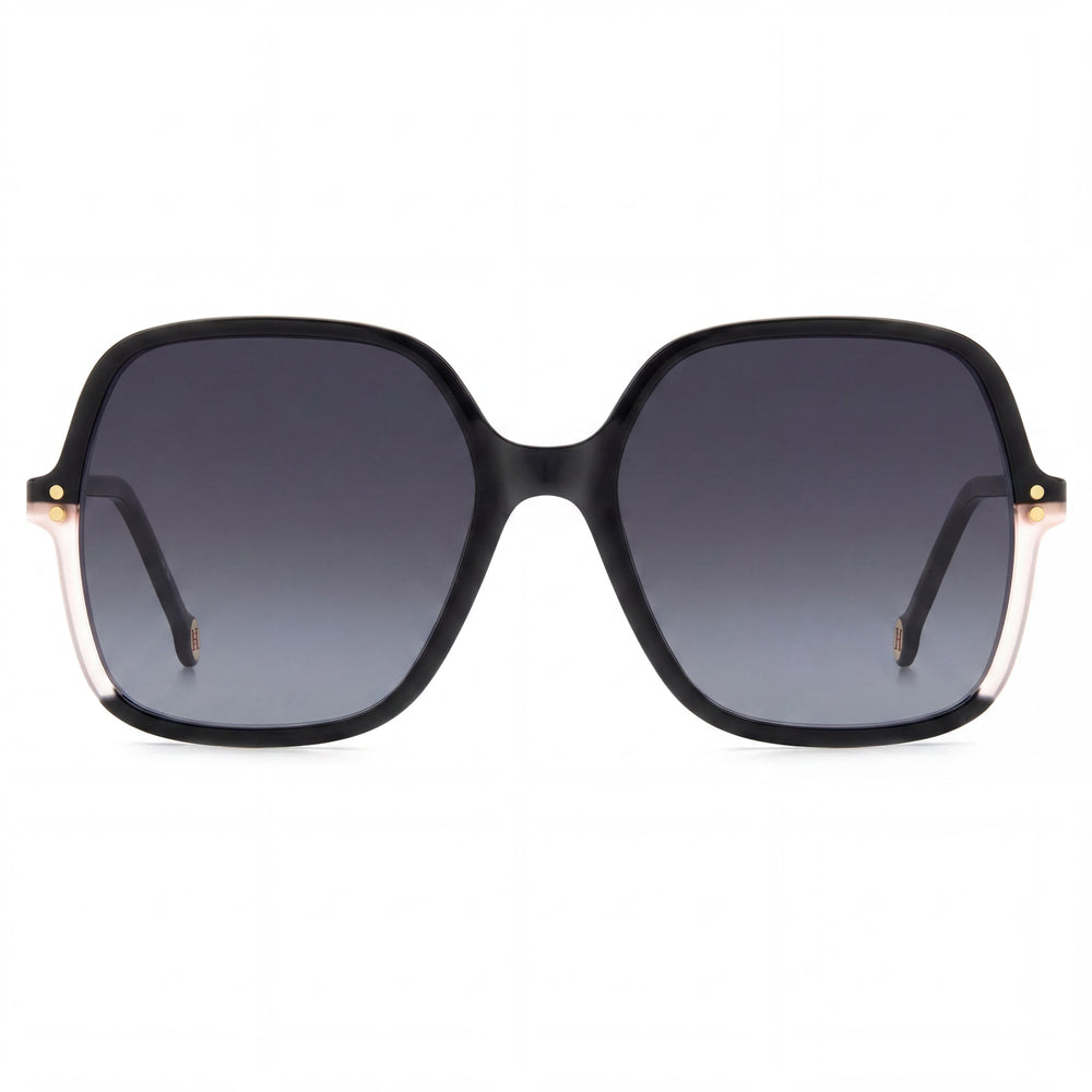 Gafas de sol Carolina Herrera Clásicas para mujer, negras, rosas, de acetato ligero, sin polarizar, con protección UV, 56mm