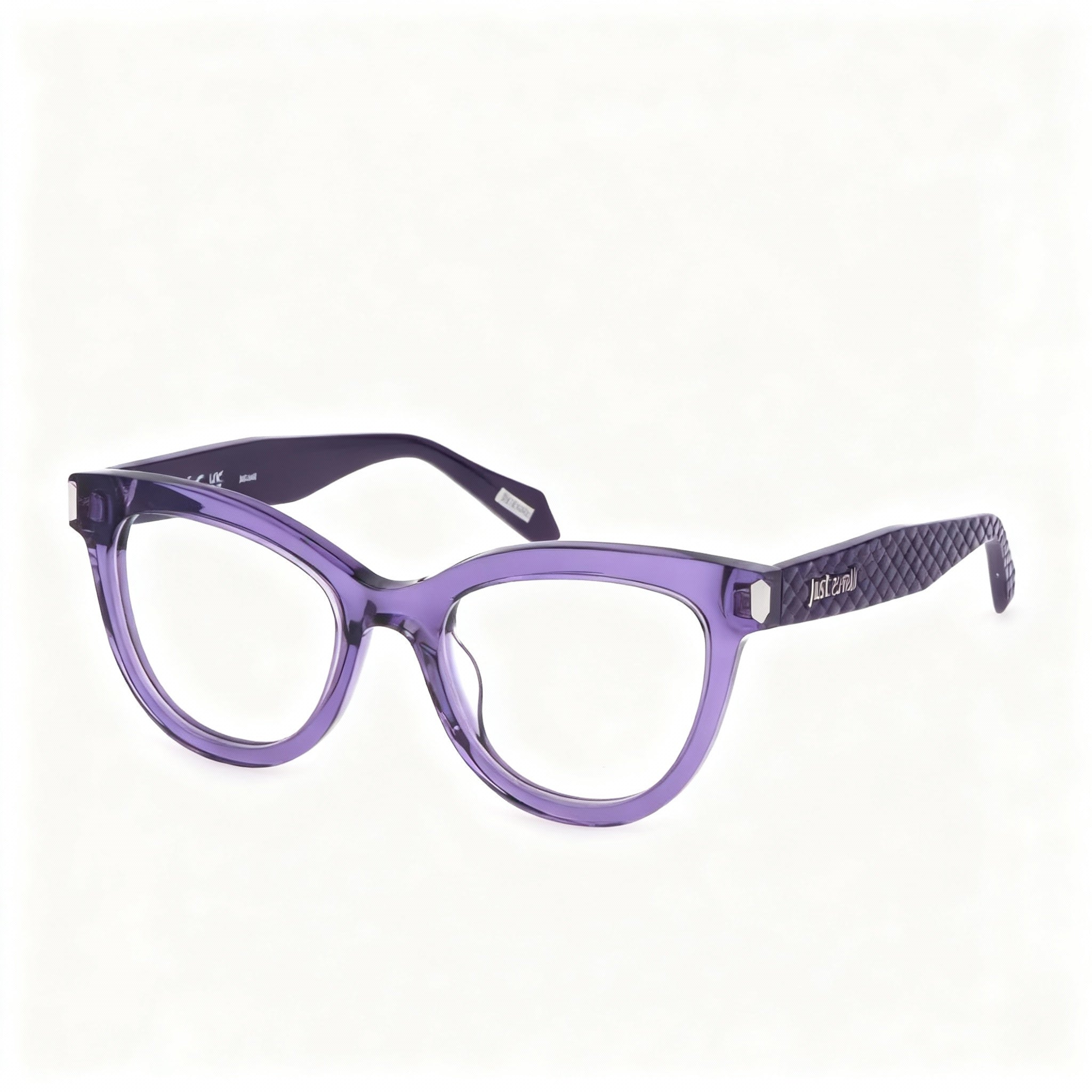 Just Cavalli Vjc004v Women's Transparent Violet Acetate Non Polarized Optical Frame Eyeglasses 51-20-140