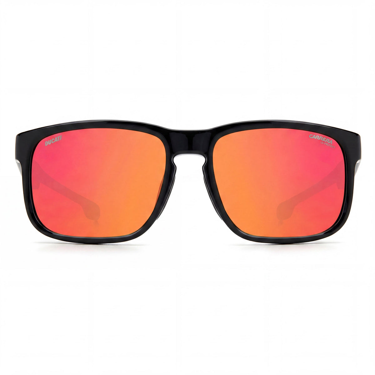CARRERA DUCATI Contemporary Unisex Sunglasses, Black Red Orange Polyamide Frame, Red Orange UV Lenses 57mm, Photo 2