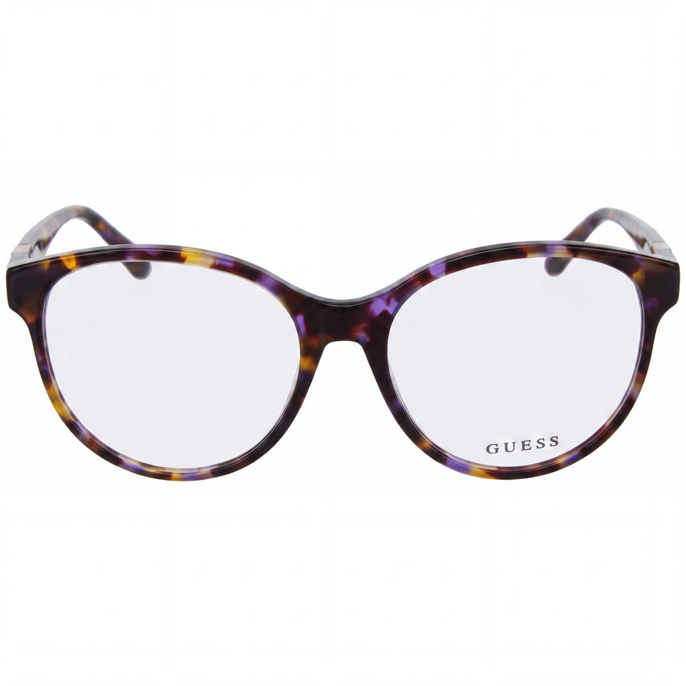 GUESS Gu2847 Gafas Ópticas para Mujer de Acetato Morado con Lentes de Demostración, Talla 56-17-140mm