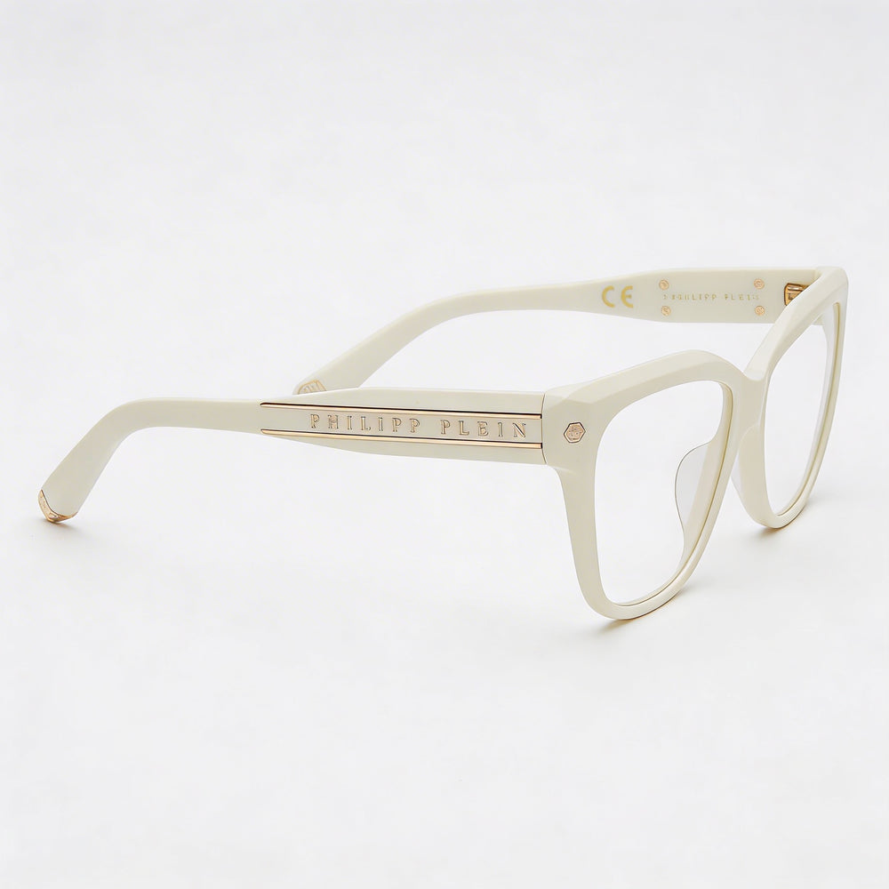 Philipp Plein Classic VPP051M Women's Acetate Optical Glasses Light Yellow Gold (Lens 55mm, Bridge 15mm, Temple 135mm)