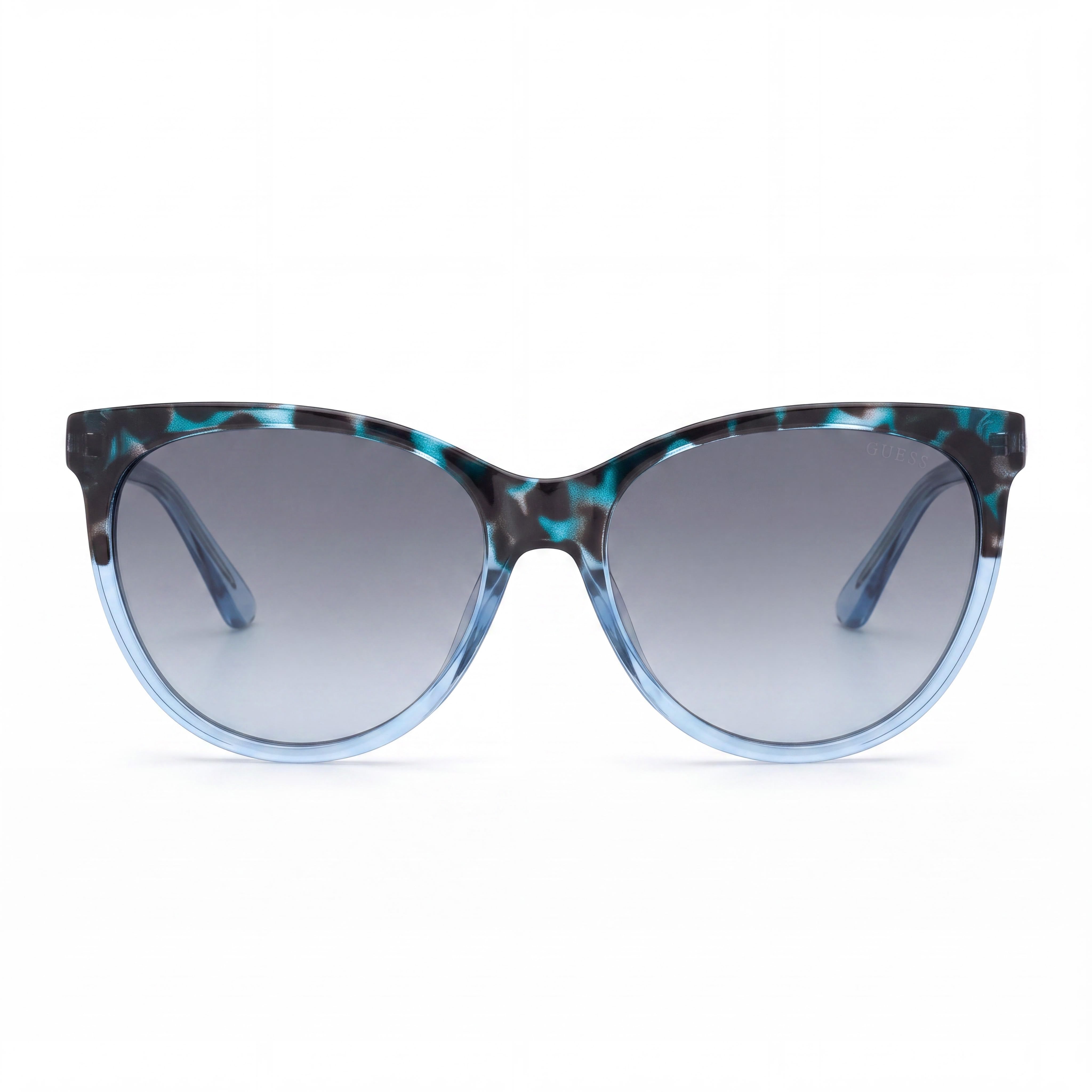 GUESS Round GU777892W58 Unisex Plastic Blue Frame Gradient Blue Lens UV Protection Sunglasses 58mm, Photo 2