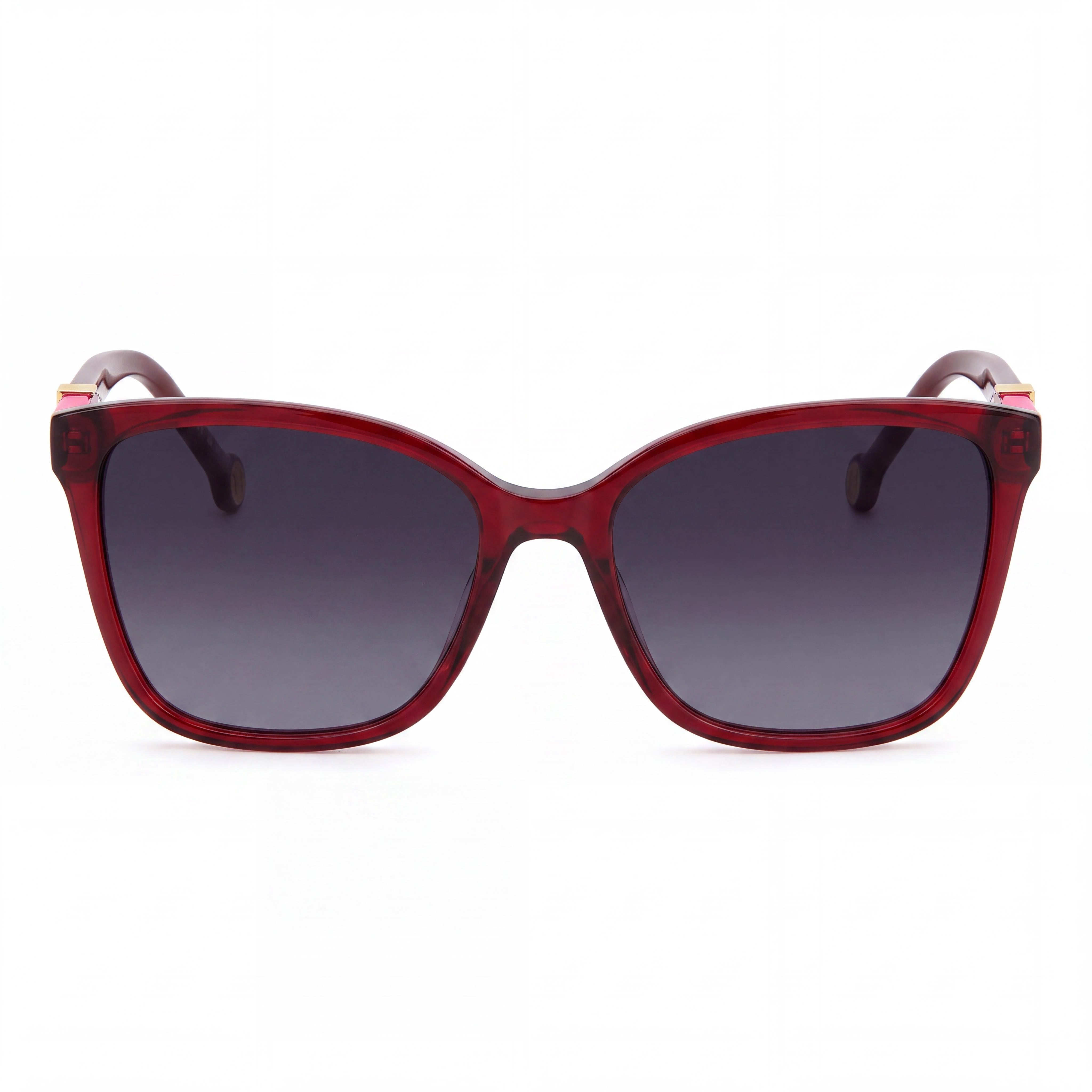 Gafas de sol informales Carolina Herrera para mujer, con montura de acetato multicolor y lentes gris oscuro degradadas no polarizadas., Photo 2