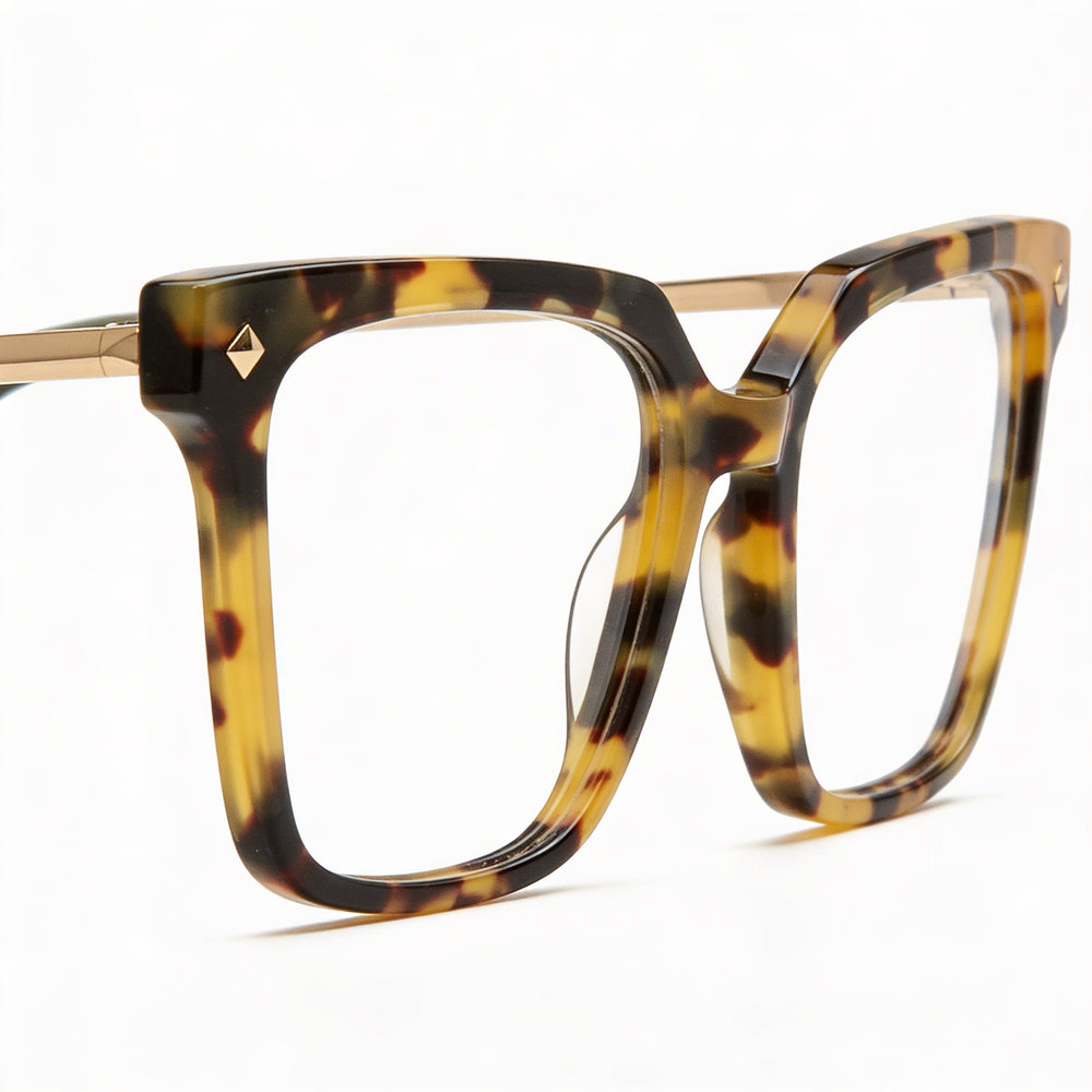 Gafas Police Modern para hombre, con montura de acetato y metal, lentes de policarbonato no polarizadas, 52 mm