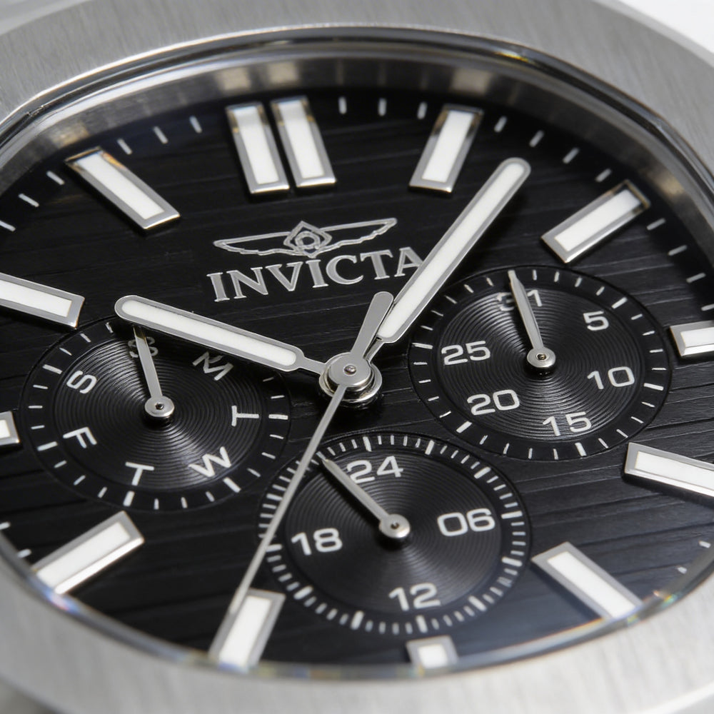 Invicta Speedway 48325 Unisex Chronograph Stainless Steel Watch Silver Black Dial 41mm