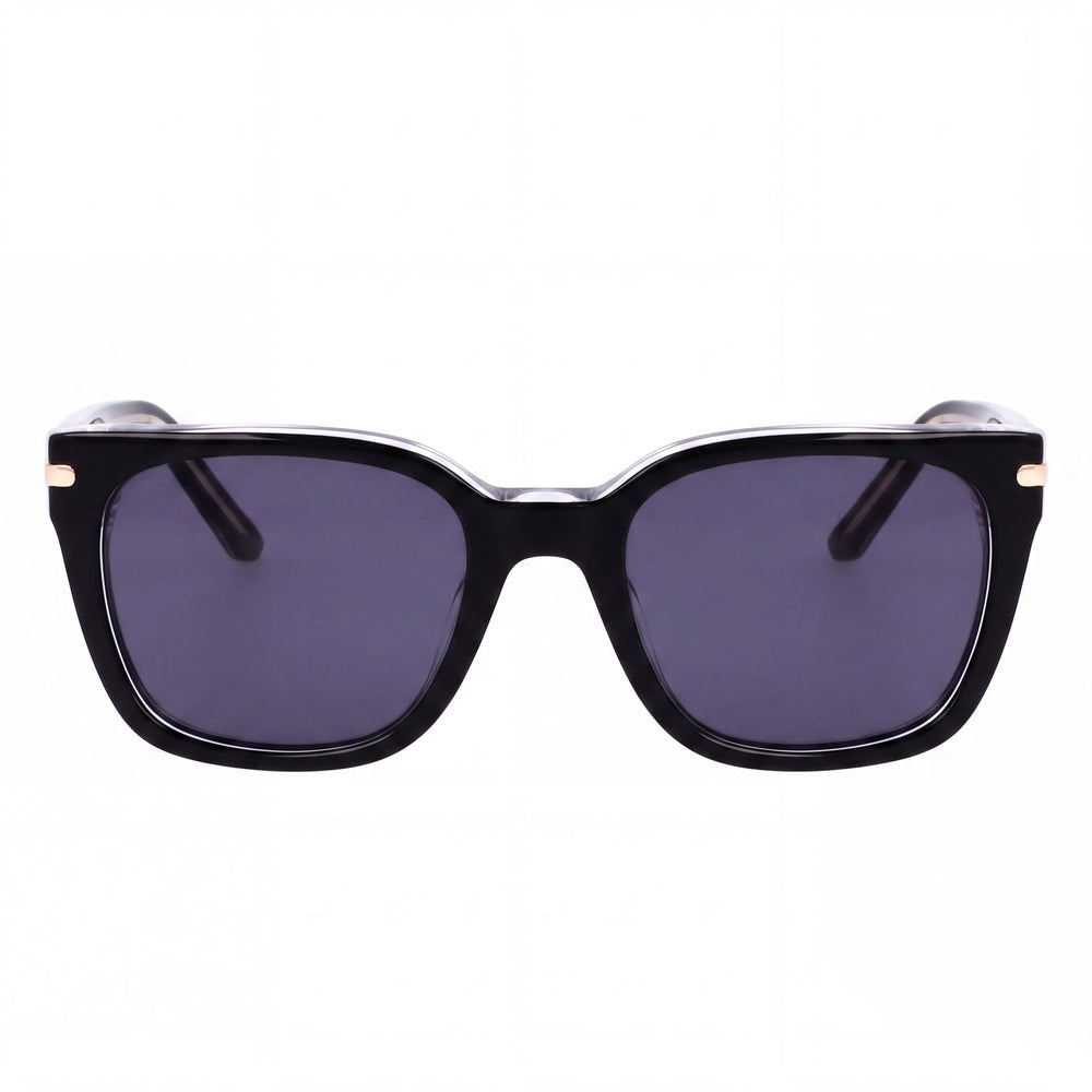 Gafas de sol informales Nike para mujer, montura de acetato negro y gris, lentes UV 400 gris sólido, talla 52-20-140