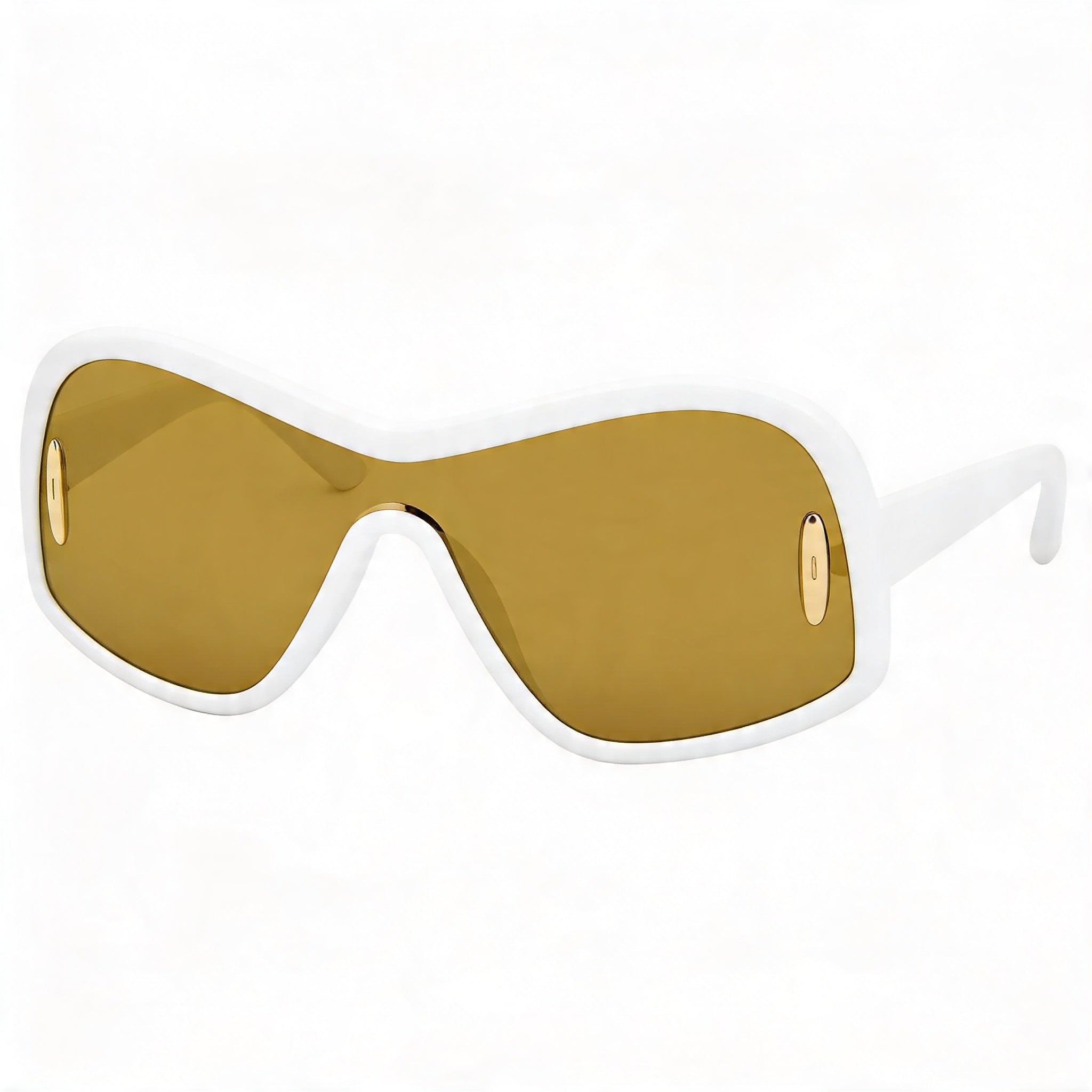 LOEWE Glam Unisex Mask Sunglasses, Black Gray Mirrored Plastic Frame, Brown Mirror Non-Polarized Lenses, 100% UV Protection 135mm, Photo 3