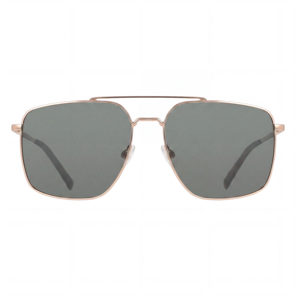 Nautica N106sp Men's Metal Navigator Sunglasses, Matte Gold Frame, Solid Green UV Protected Non-Polarized Lenses 59mm