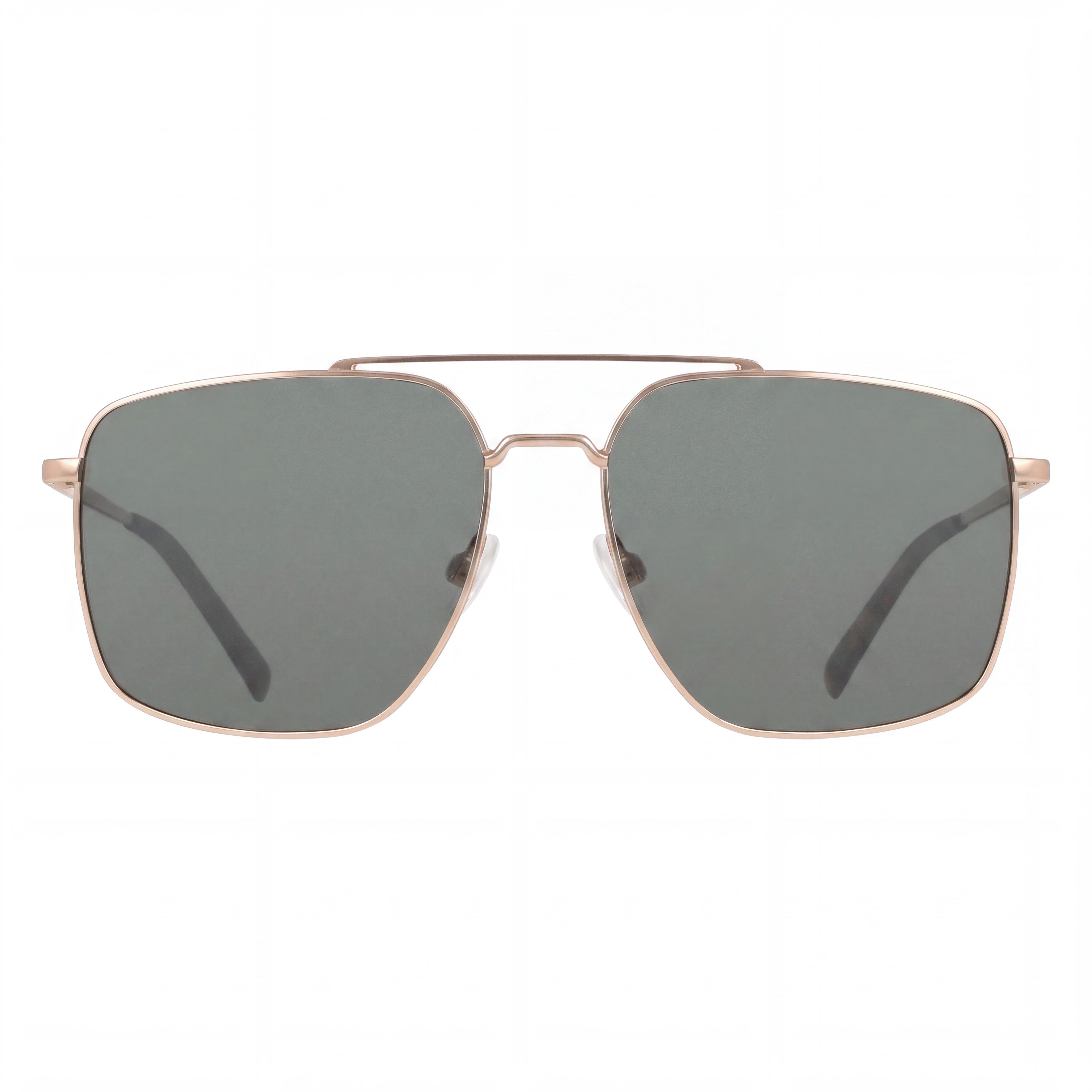 Nautica N106sp Men's Metal Navigator Sunglasses, Matte Gold Frame, Solid Green UV Protected Non-Polarized Lenses 59mm, Photo 2