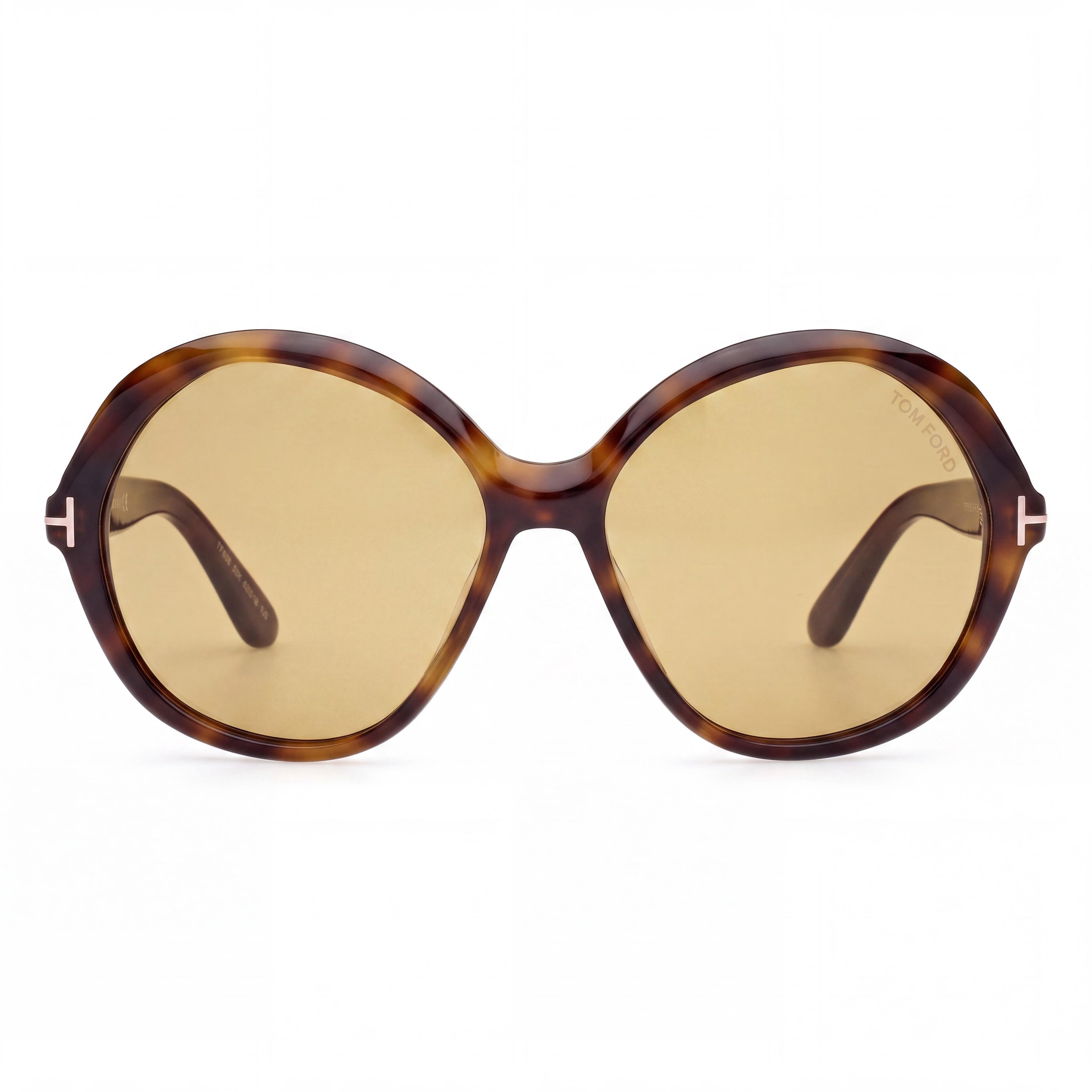 Tom Ford FT 1282 Classic Unisex Eyewear with Dark Havana Plastic Frame, Non-Polarized Multicolor Polycarbonate Lenses, 60mm, Photo 2