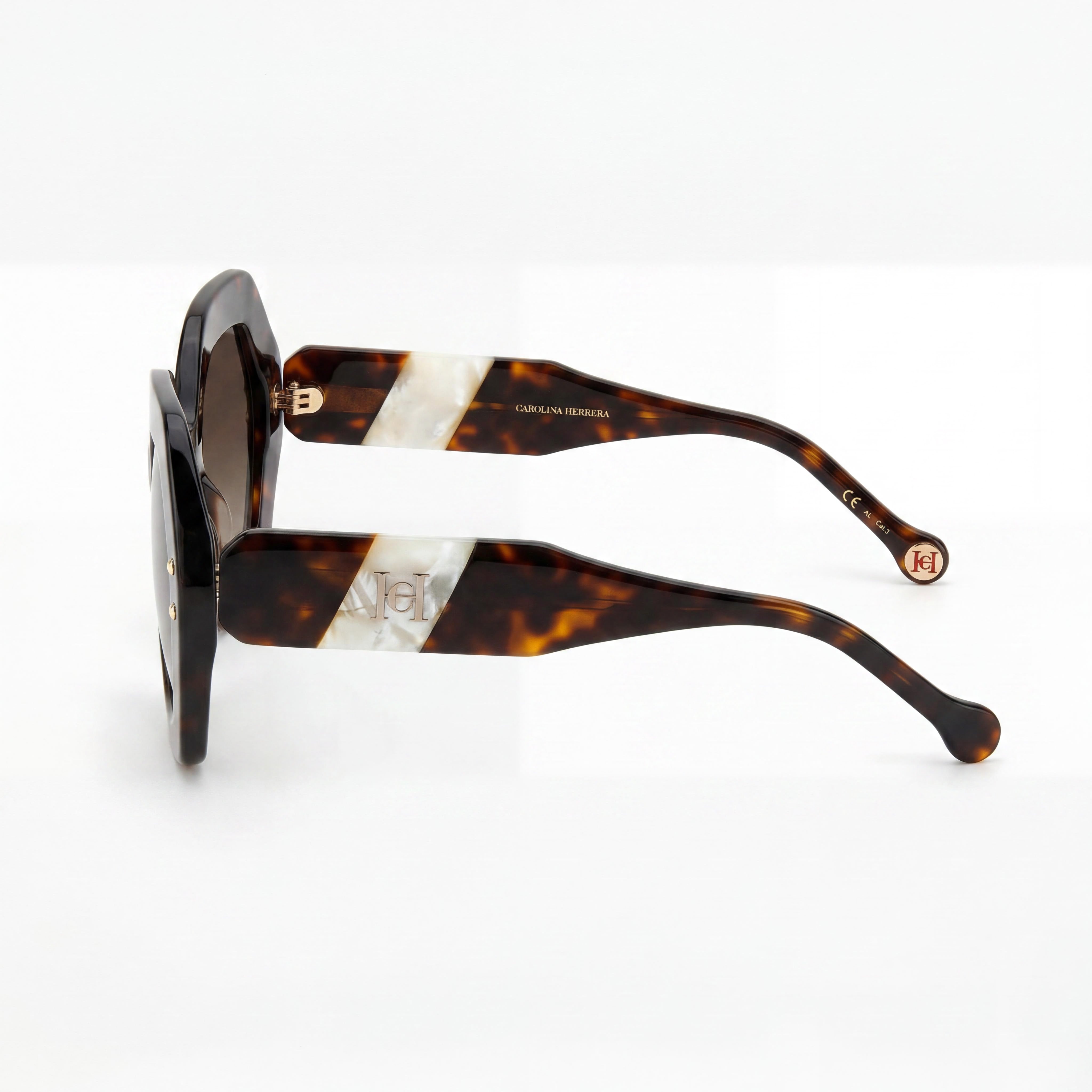 Carolina Herrera HER 0126/S Women's Classic Acetate Havana White Brown Shaded 52mm Eyeglasses, Photo 3