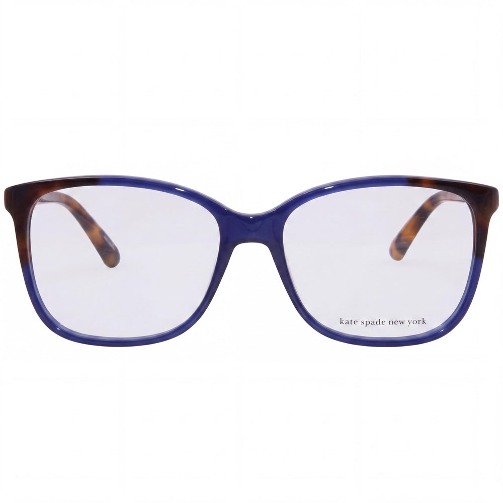 Kate Spade New York Karlyn Women's Blue Havana Full Rim Rectangle Plastic Frame Eyeglasses 53mm