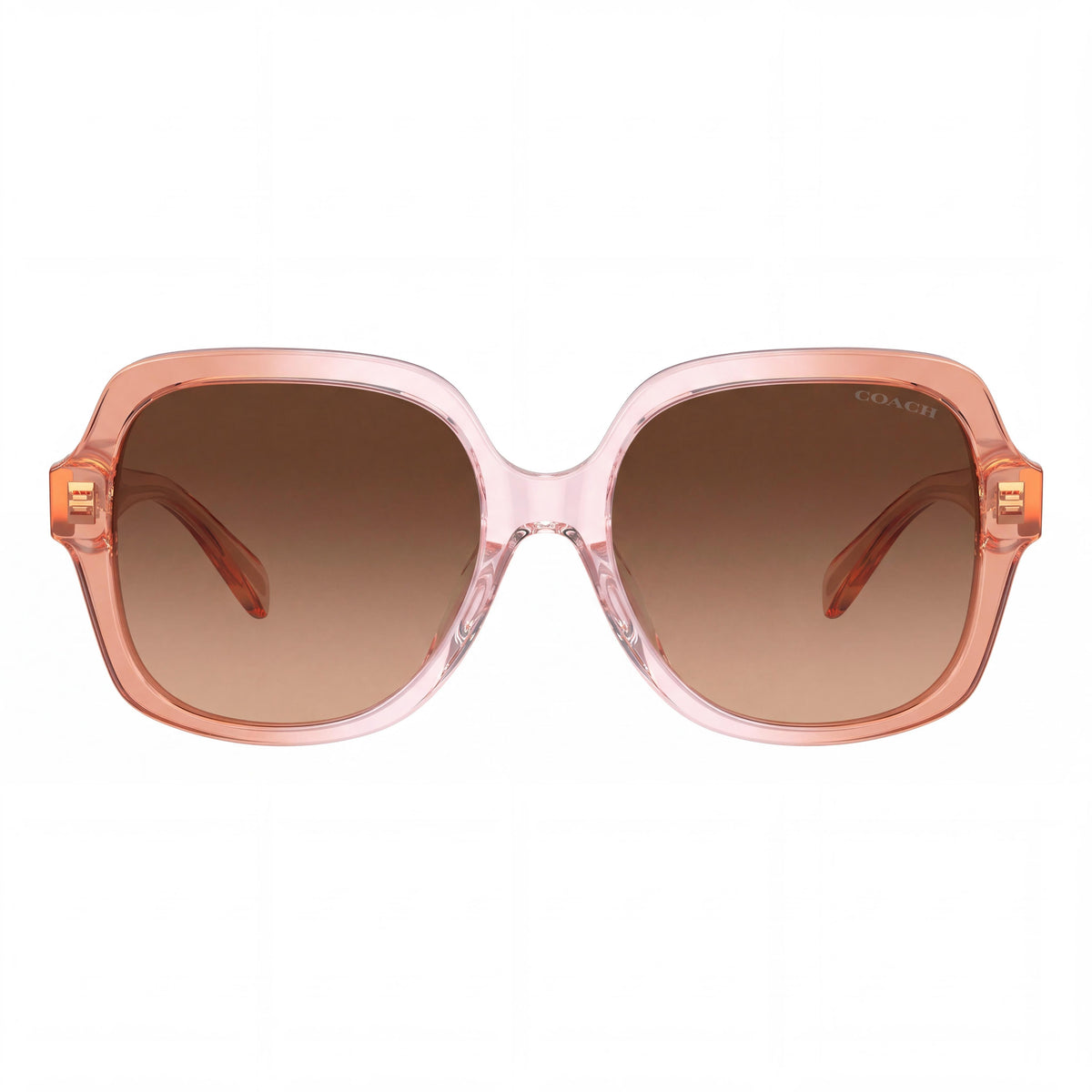 Coach Hc8395f Women's 100% UV Protection Square Sunglasses, Saddle Dusty Rose Gradient Frame, Brown Gradient Lenses, 56mm, Photo 2