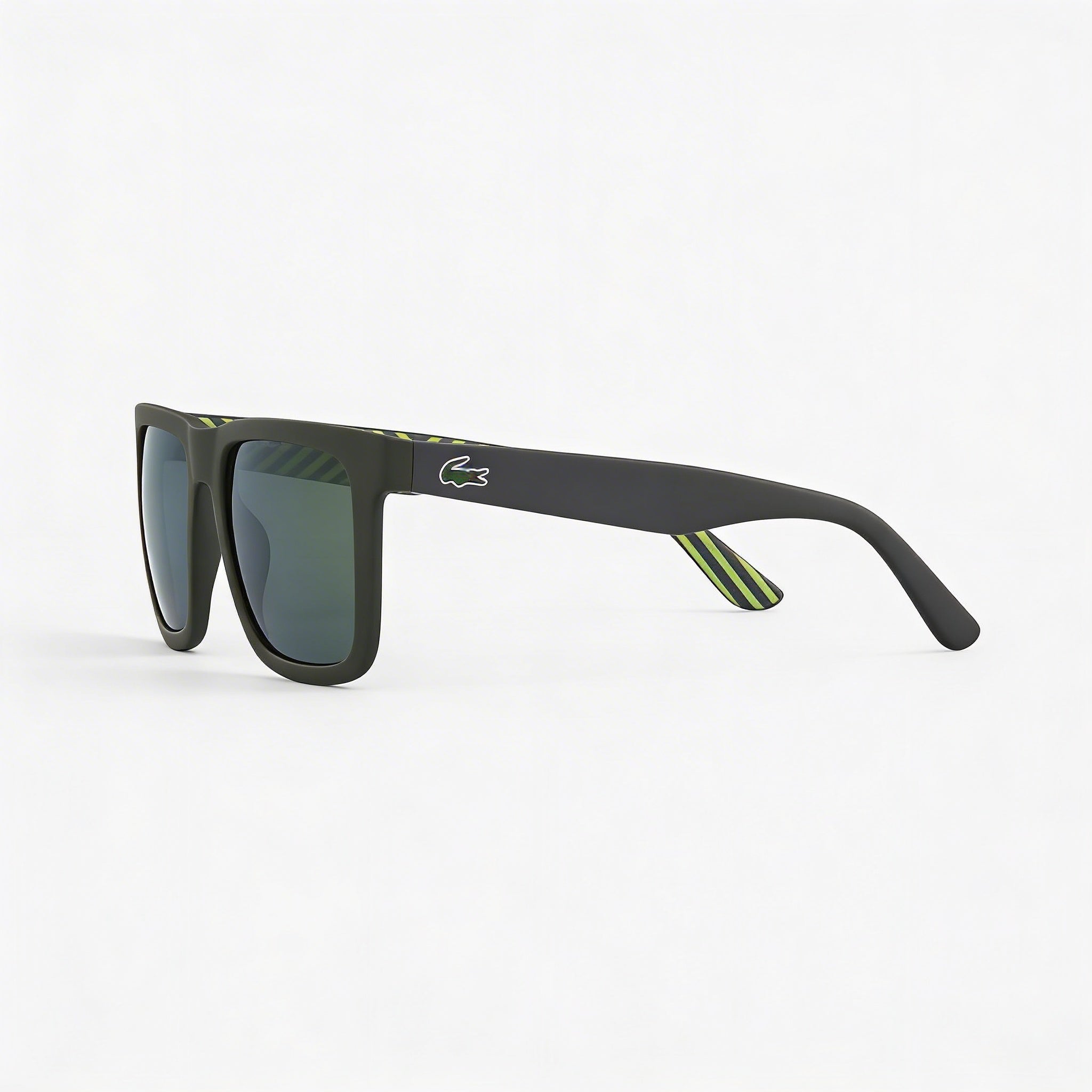 Lacoste L750s Men's Sunglasses with Matte Army Green Plastic Frame, Grey Non-Polarized UV Protection Lenses 54mm, Photo 3