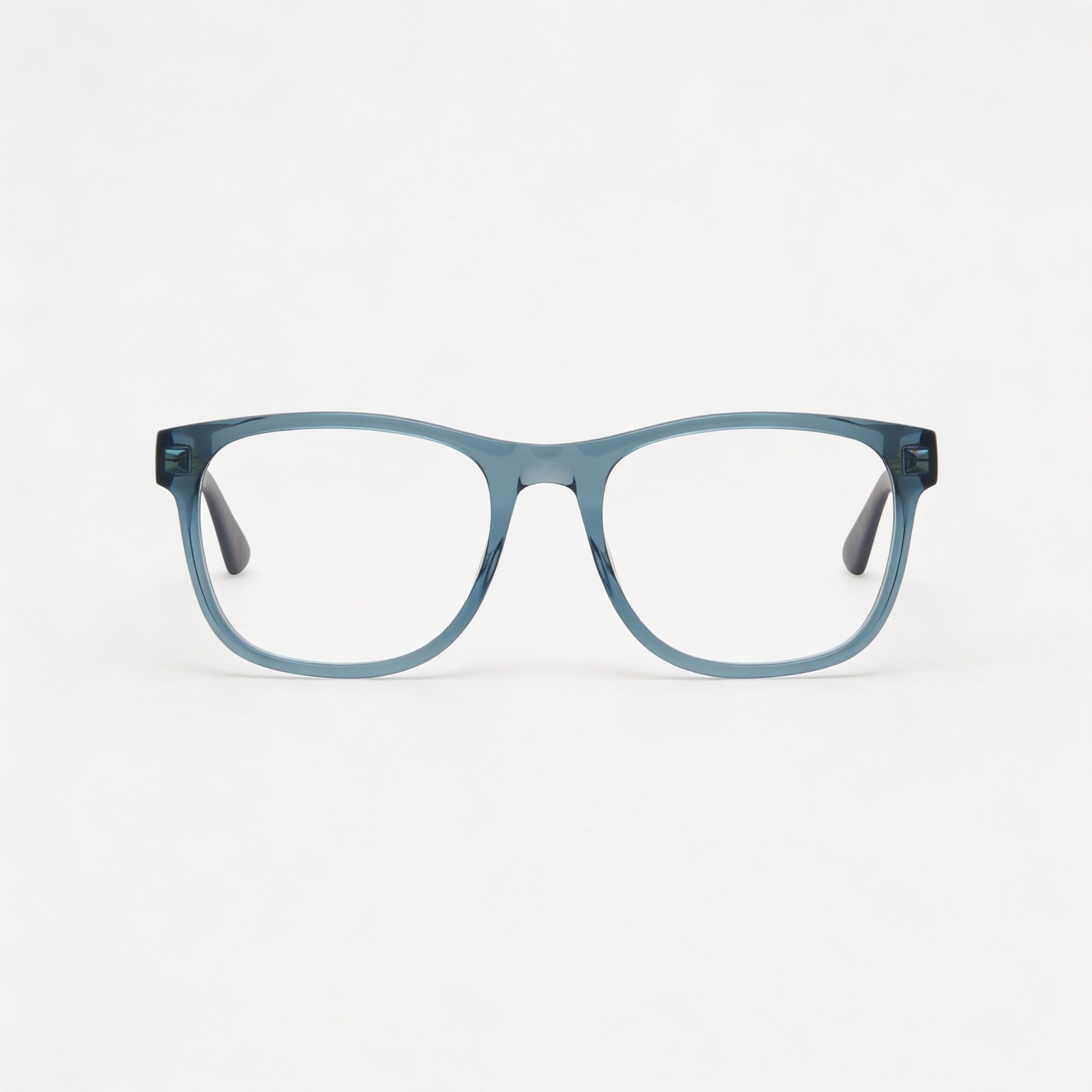 Gafas de vista Gucci Gg0004on 012 para hombre, montura cuadrada, de plástico azul transparente con logotipo dorado, talla 53, Photo 2