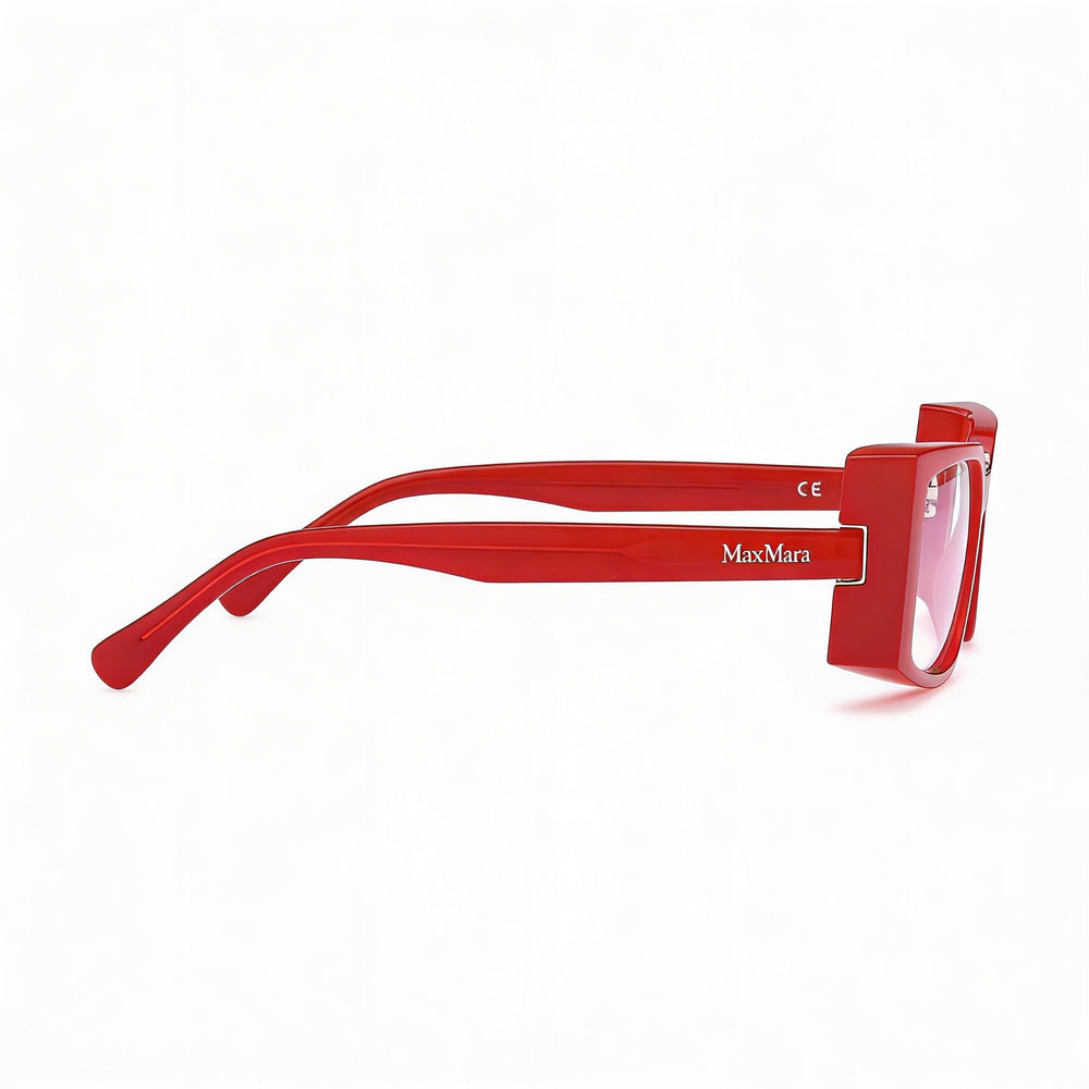 MaxMara Mm5157-b Unisex Shiny Light Red Blue Filter Plastic Frame Shiny Red Lenses 54mm