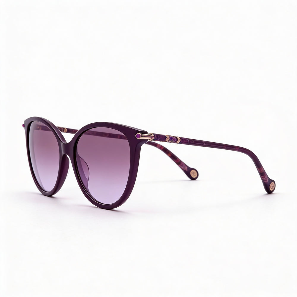 Carolina Herrera Her 0189/G/S Women's Plum Gold Plastic Non-Polarized UV Protection Sunglasses 57mm
