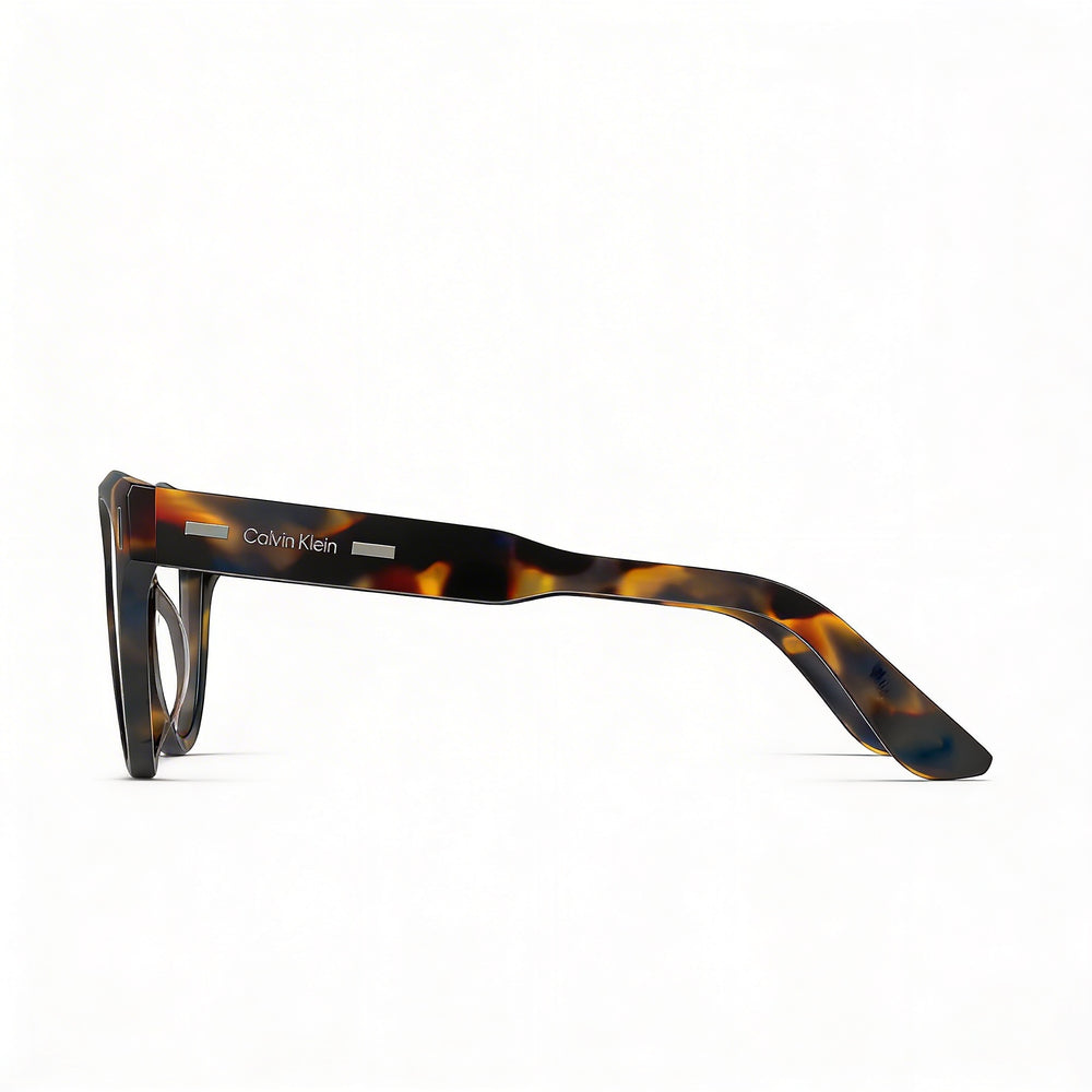 Gafas de sol unisex modernas Calvin Klein con montura de acetato azul Habana y protección UV de 53 mm