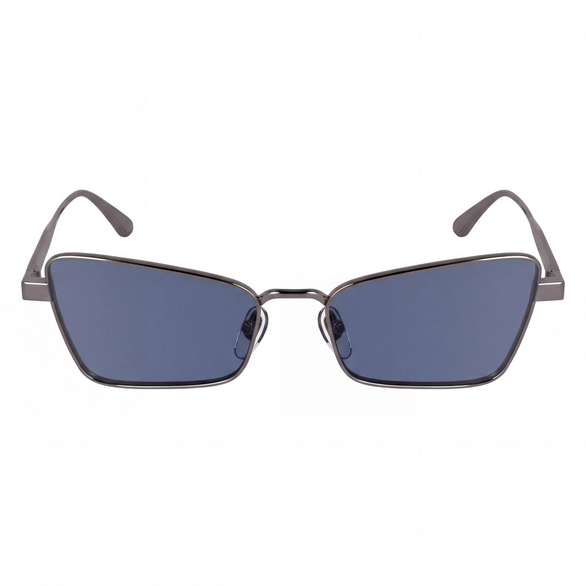 Calvin Klein Ck24110s Women's Butterfly Metal Light Gunmetal Sunglasses with Light Blue Lenses 53mm, Photo 2