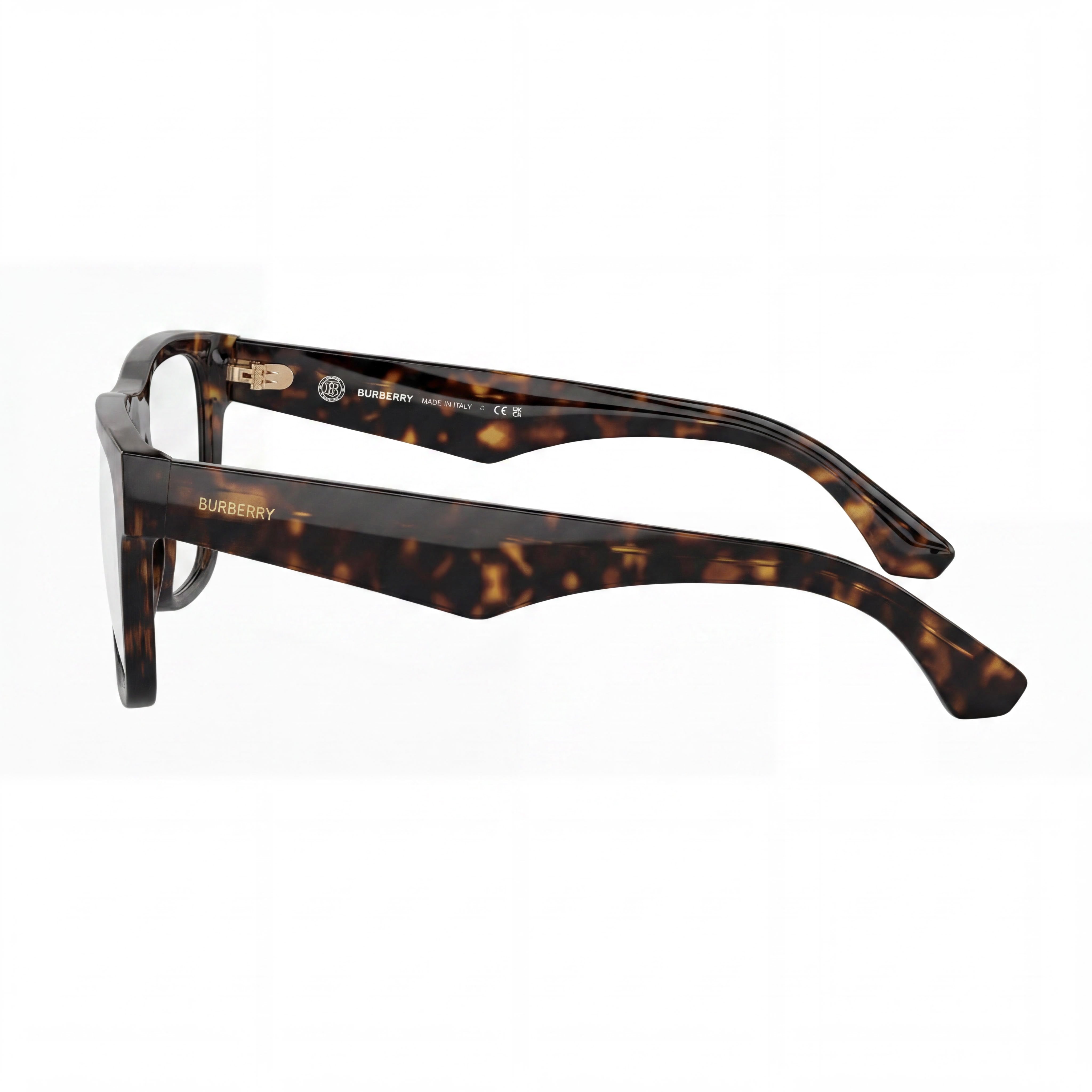 BURBERRY Be 2411f Women's Acetate Frame Eyewear, Dark Havana, Clear Lenses, 55mm, Photo 2